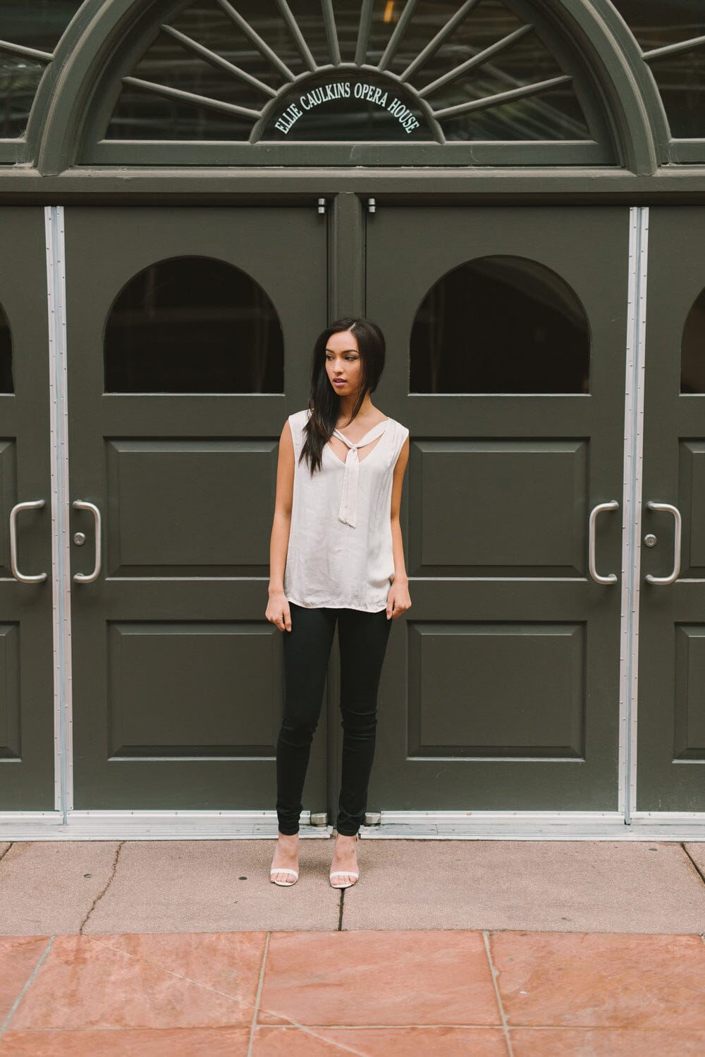 Velvet by Graham &amp; Spencer Shandy Satin Tie Neck Blouse