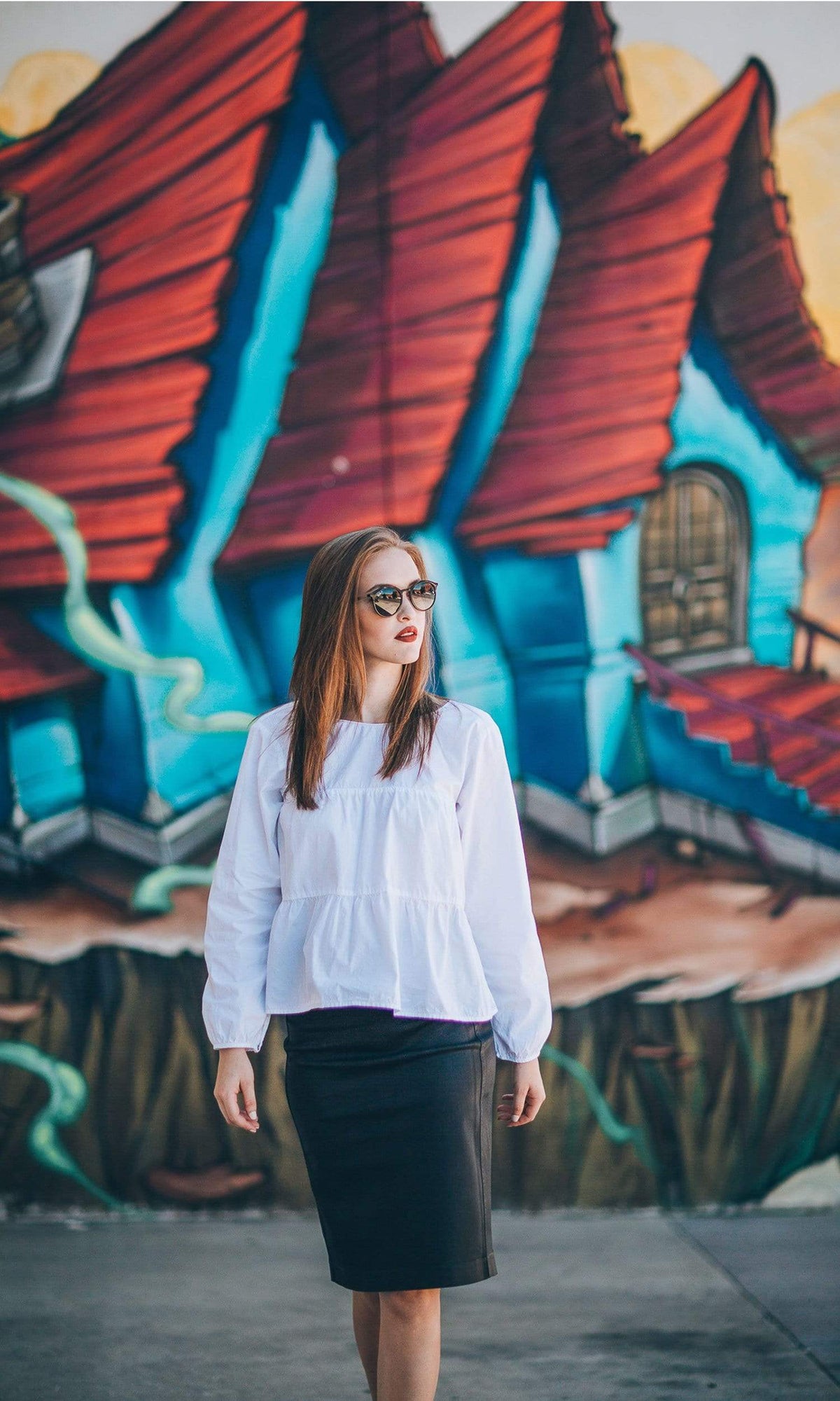 Velvet by Graham &amp; Spencer Blaine Crispy Poplin Ruffle Top