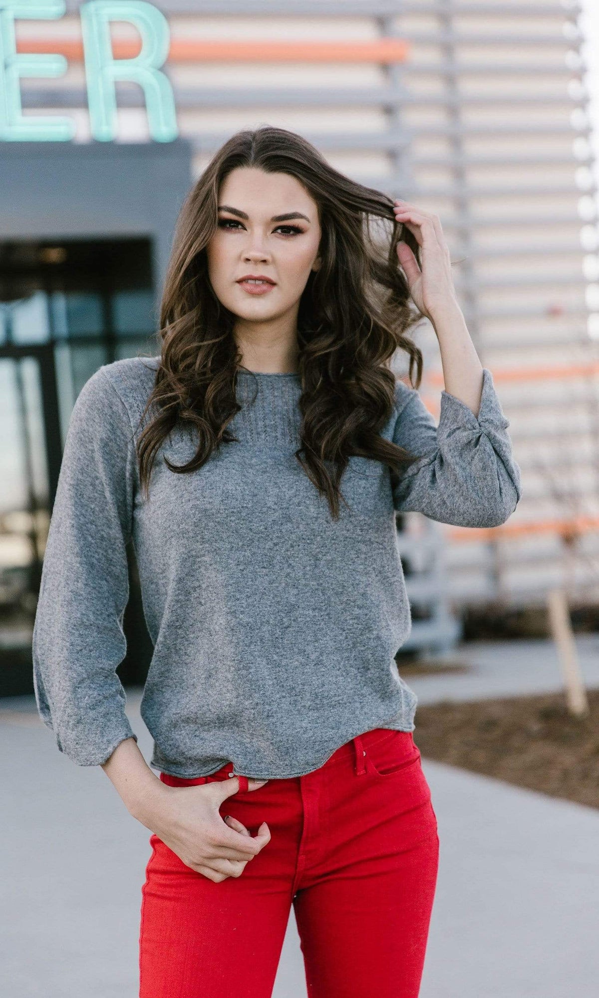 Velvet by Graham &amp; Spencer Makayla Ultra Soft Gathered Sleeve Sweater