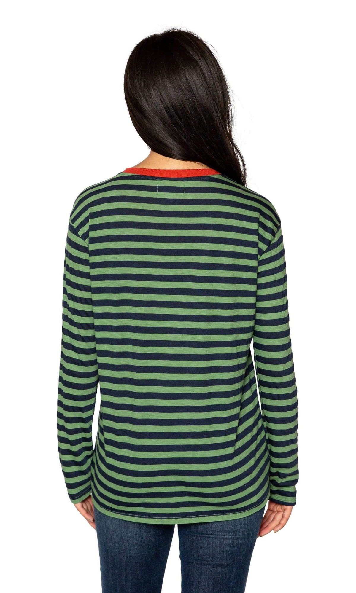 Velvet by Graham &amp; Spencer Renny Slub Knit Stripe Long Sleeve Tee