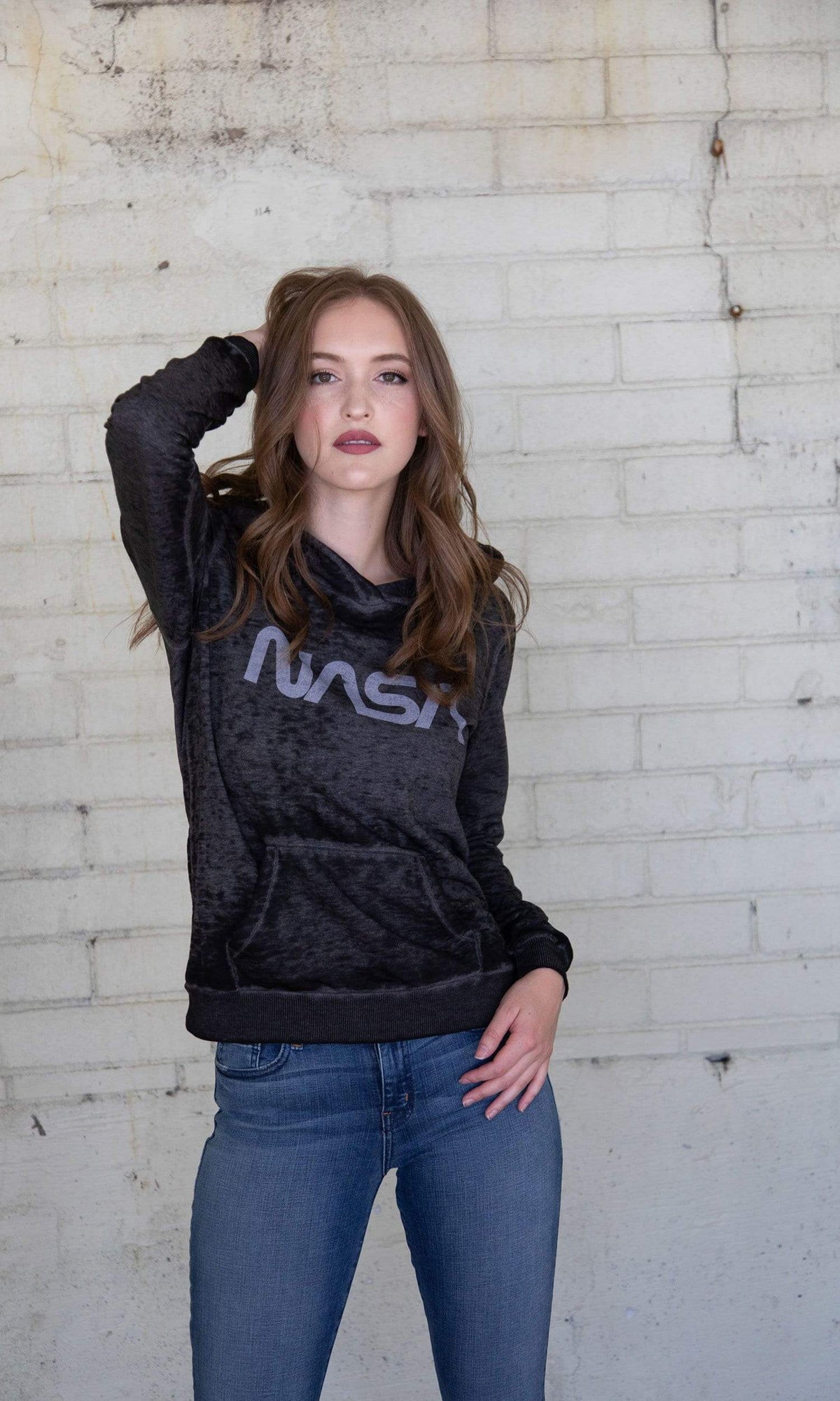 Recycled Karma NASA Long Sleeve Hoodie