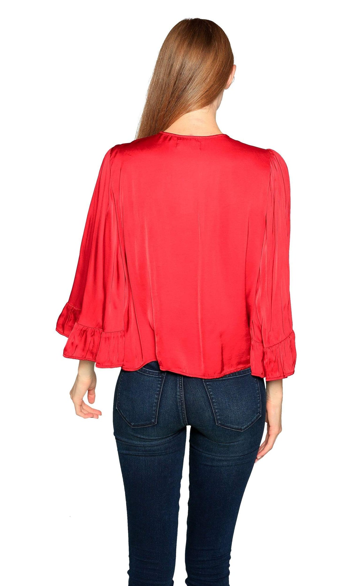 Velvet by Graham &amp; Spencer Galila Velvet Satin Peasant Top