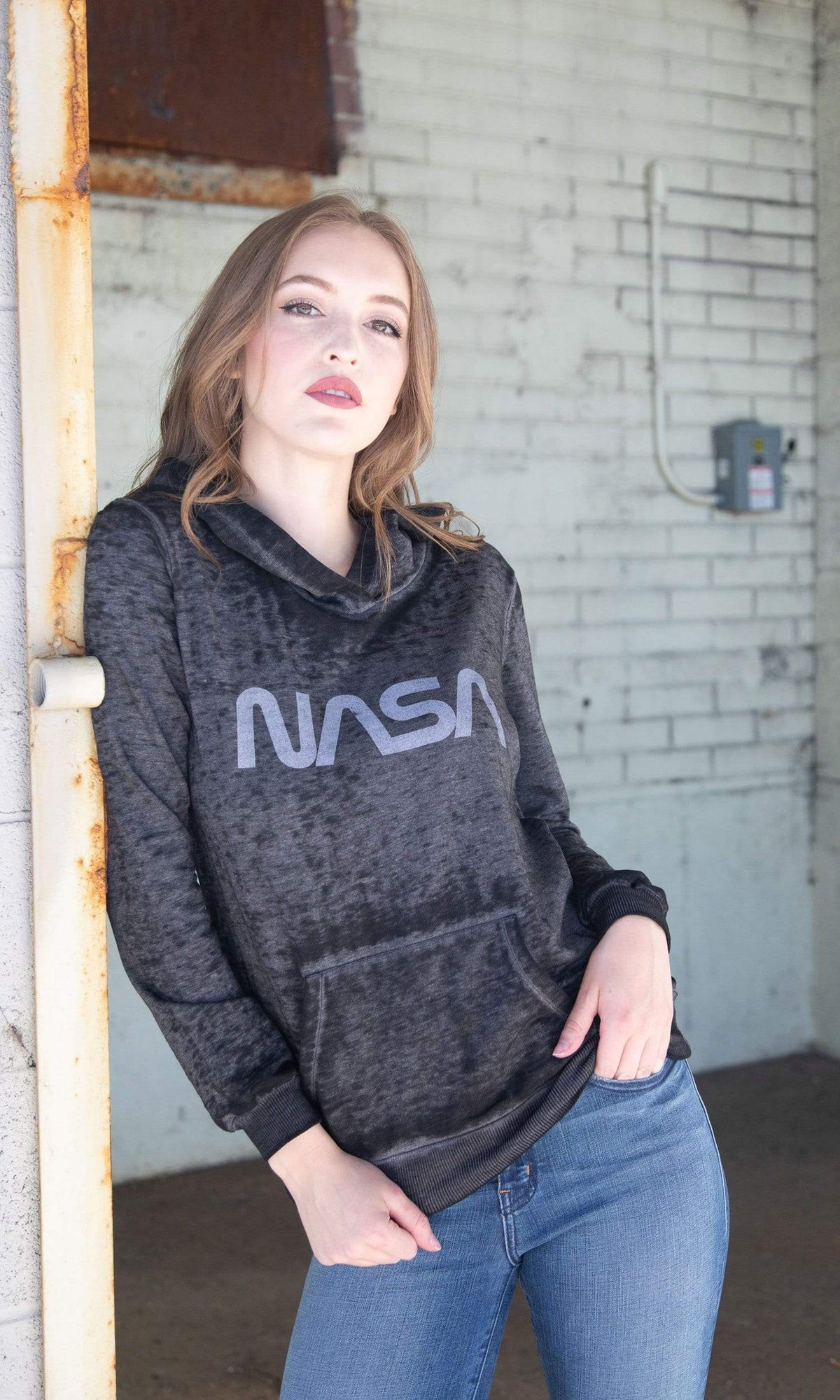 Recycled Karma NASA Long Sleeve Hoodie