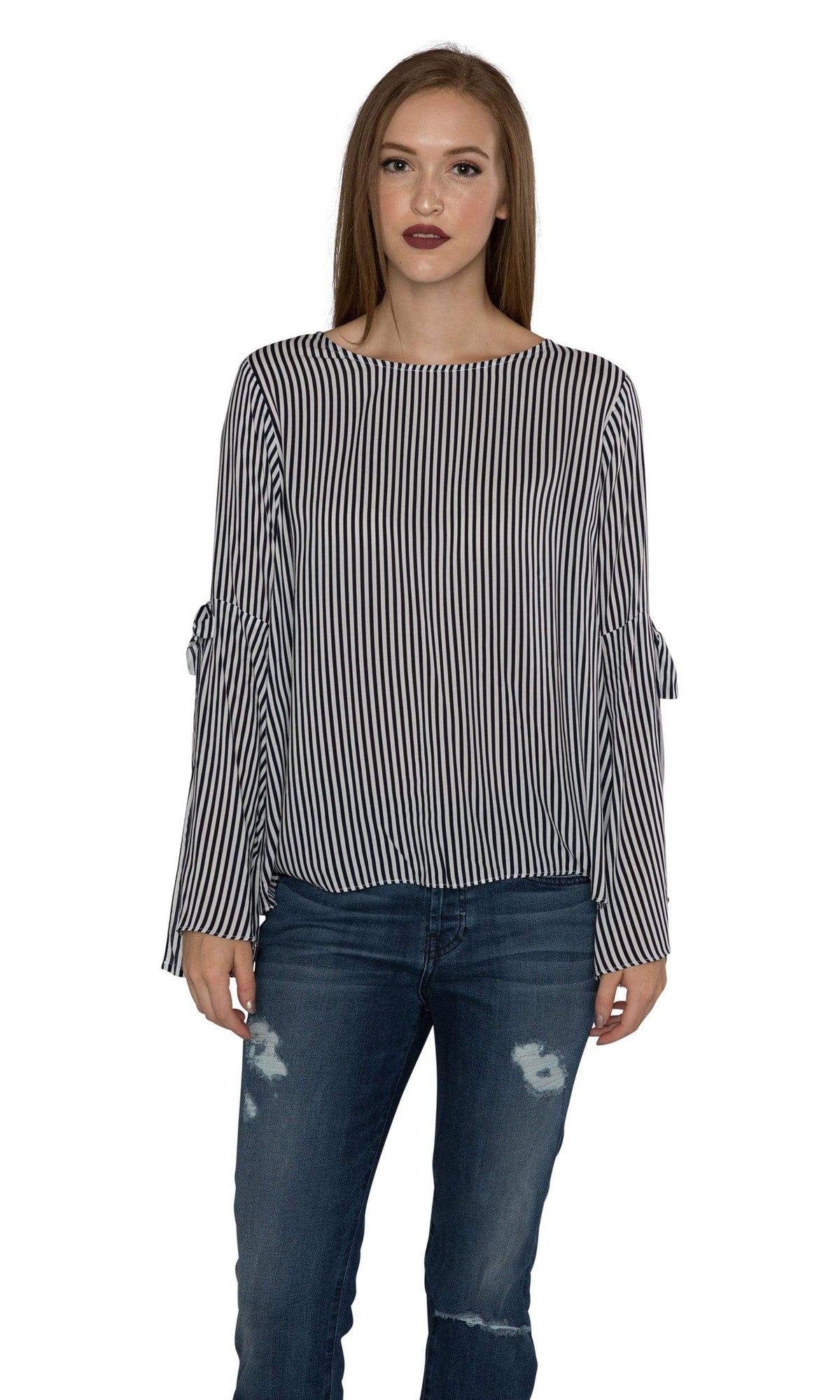 Velvet by Graham &amp; Spencer Adia Vertical Stripe Bell Sleeve Top