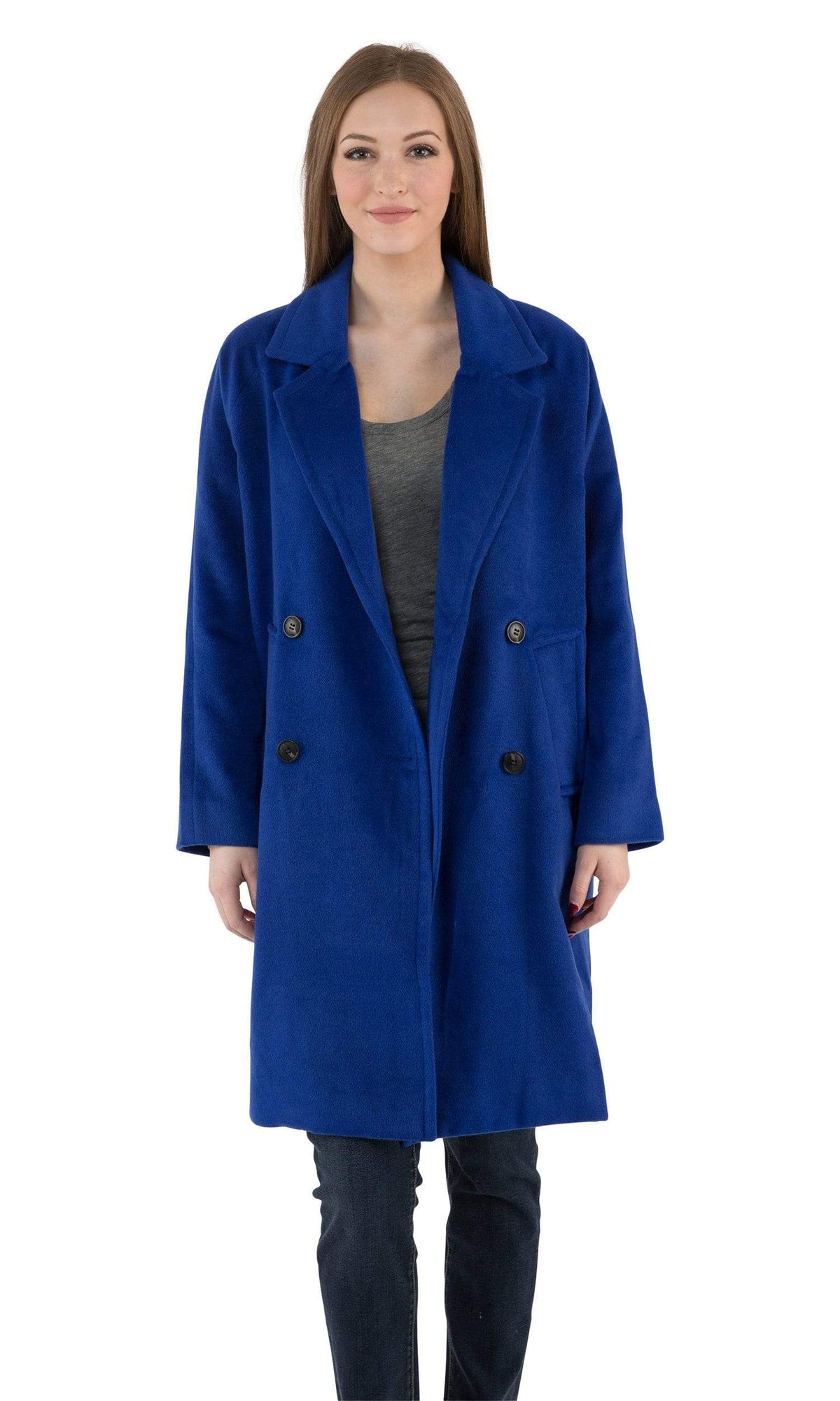 J.O.A. Long Cobalt Coat