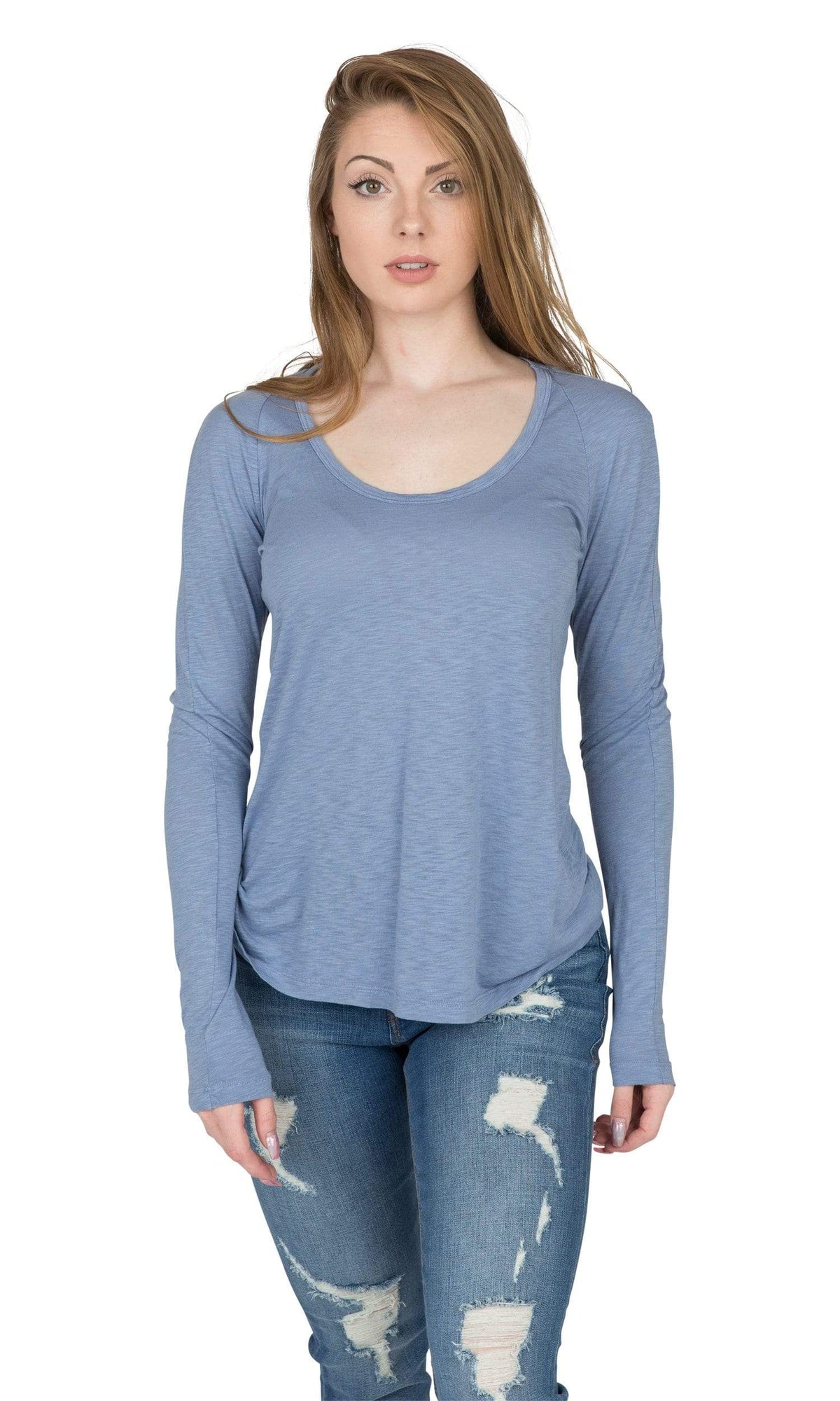 Velvet by Graham &amp; Spencer Oriana Lux Slub Raglan Long Sleeve Top