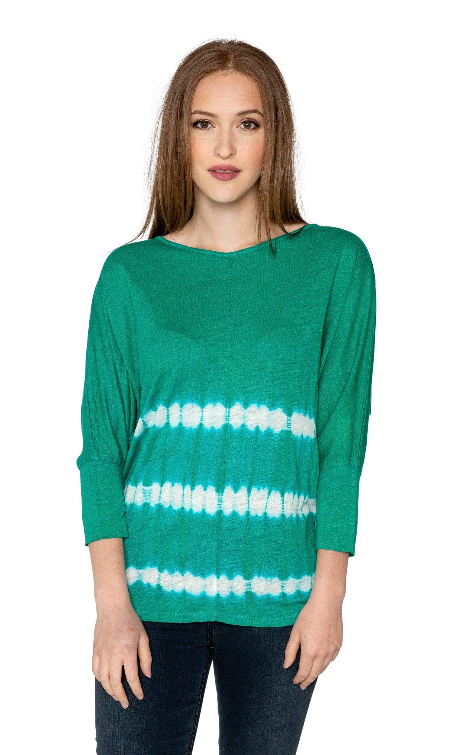 Velvet by Graham & Spencer Amber Tie Dye Dolman Sleeve Top