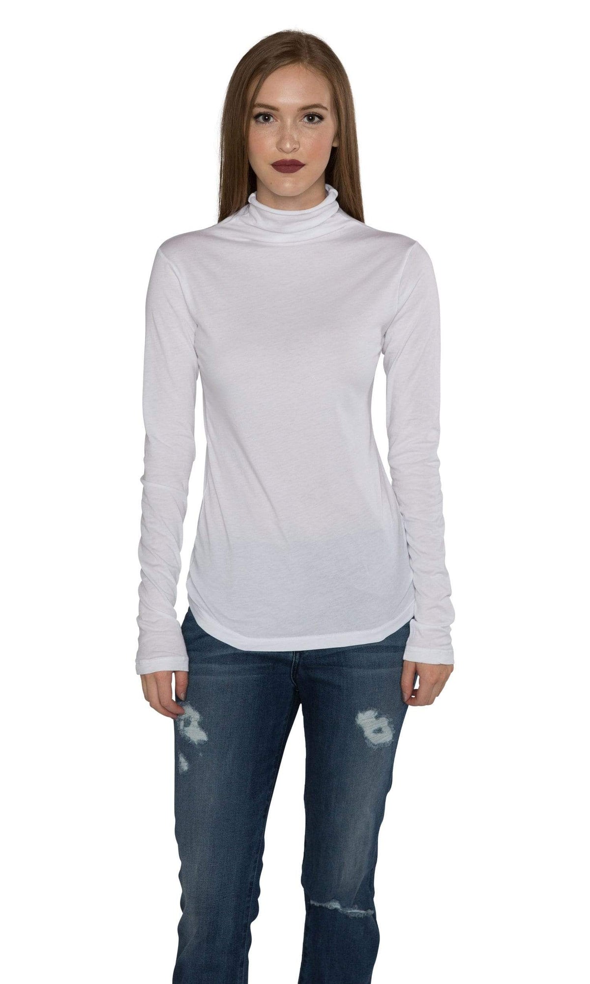 Velvet by Graham &amp; Spencer Talisia05 Gauzy Whisper Turtleneck Top.