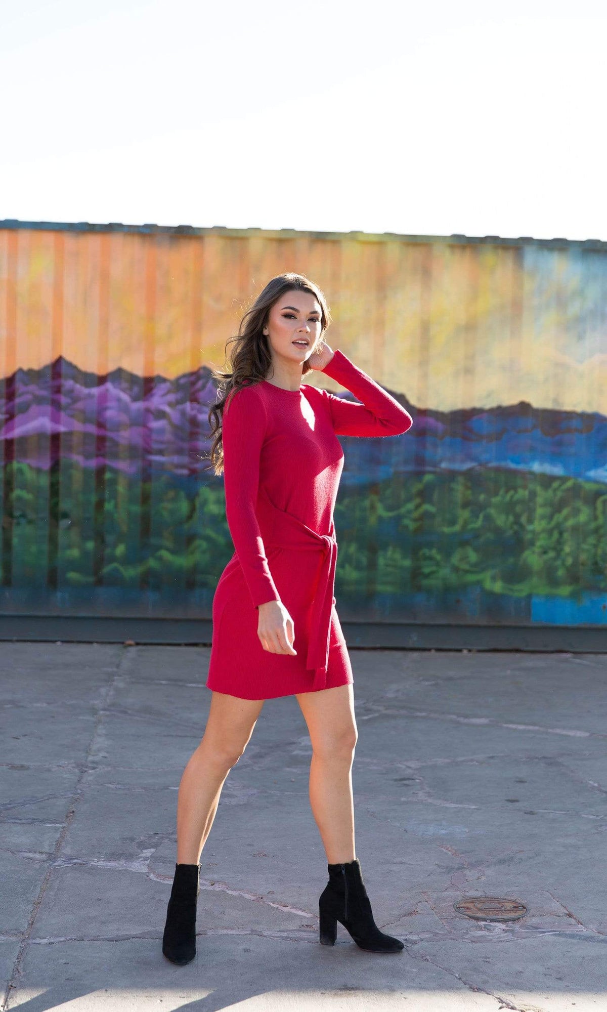 Velvet by Graham &amp; Spencer Lyric Cozy Rib Tie Dress