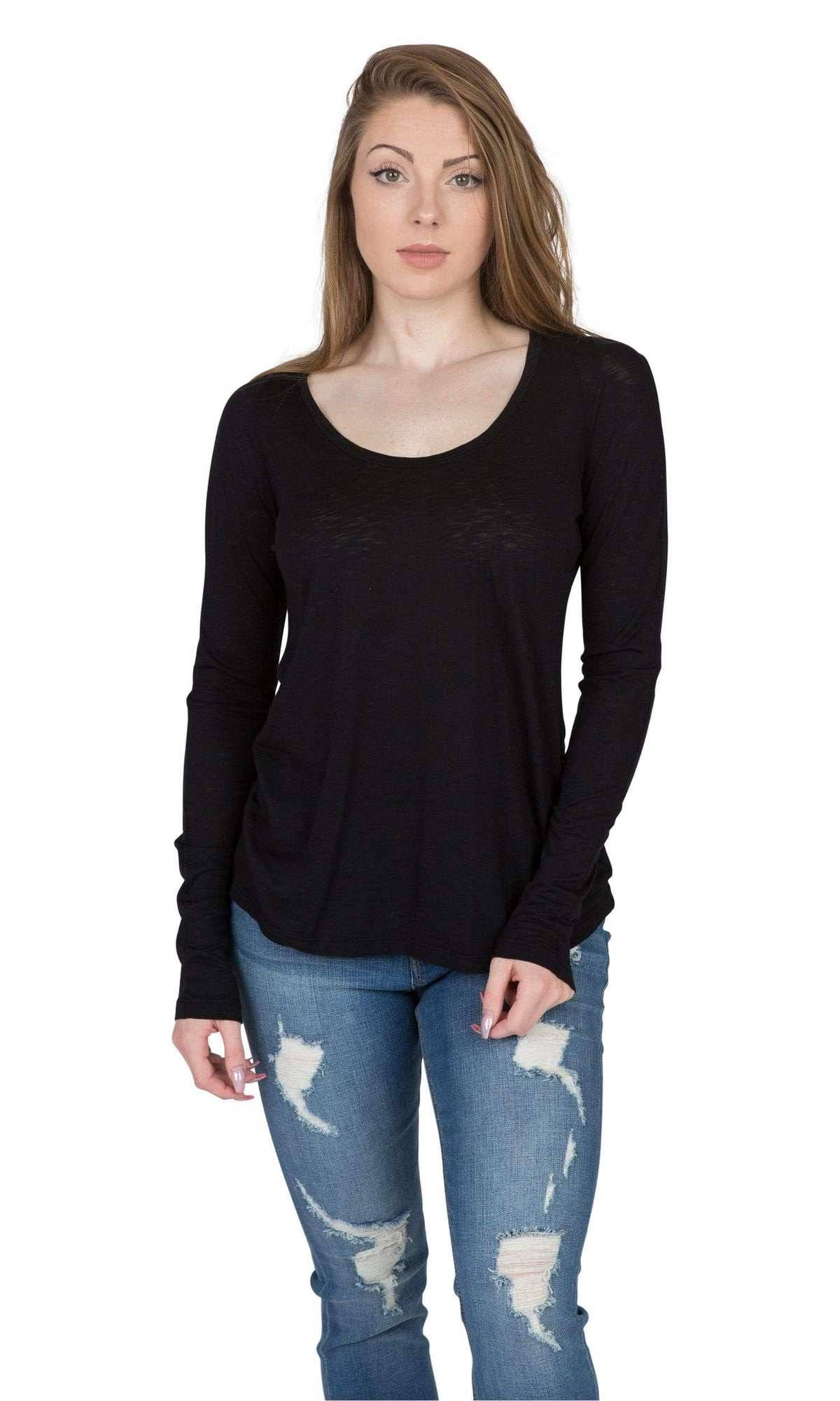 Velvet by Graham &amp; Spencer Oriana Lux Slub Raglan Long Sleeve Top