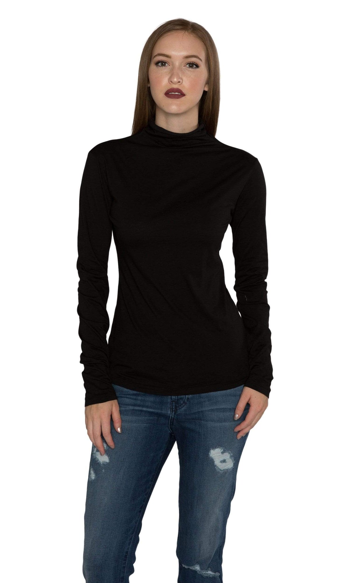 Velvet by Graham &amp; Spencer Talisia05 Gauzy Whisper Turtleneck Top.