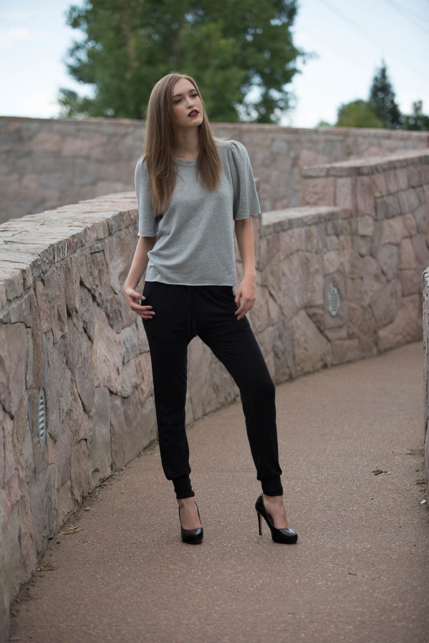 Velvet by Graham &amp; Spencer Astley Fleece Pleated Sleeve Top