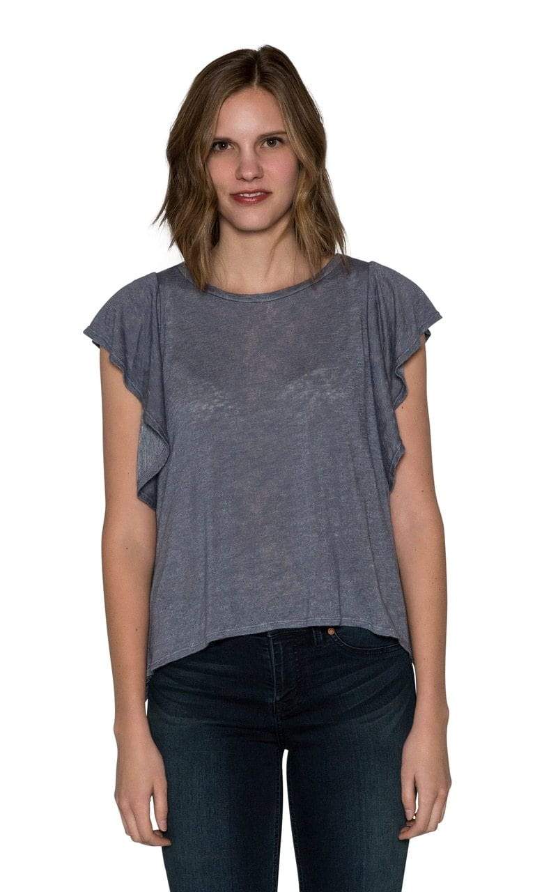 Velvet by Graham &amp; Spencer Alianna Textured Knit Ruffle Top