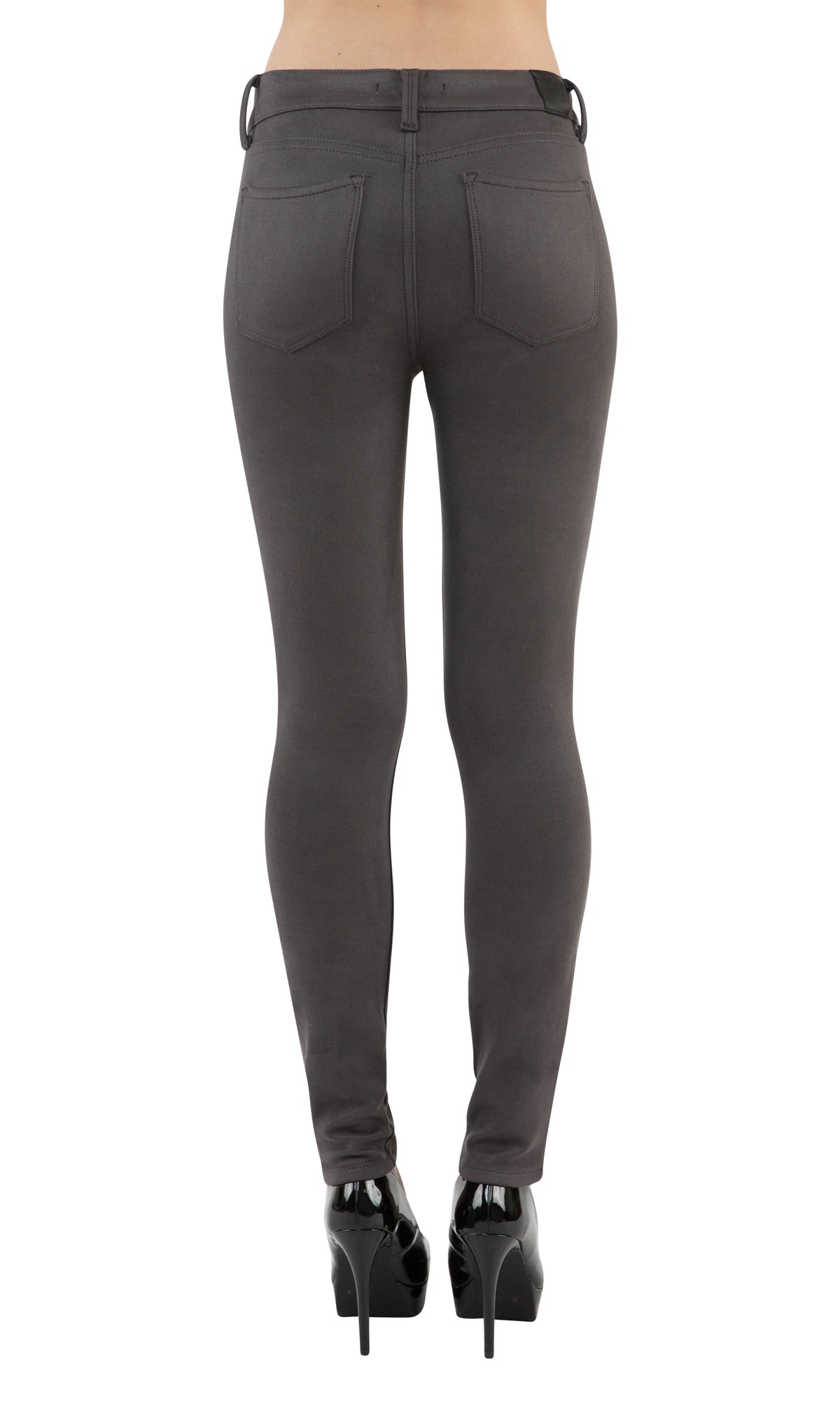 Level 99 Janice Mid-Rise Ultra Skinny Faux Suede Denim