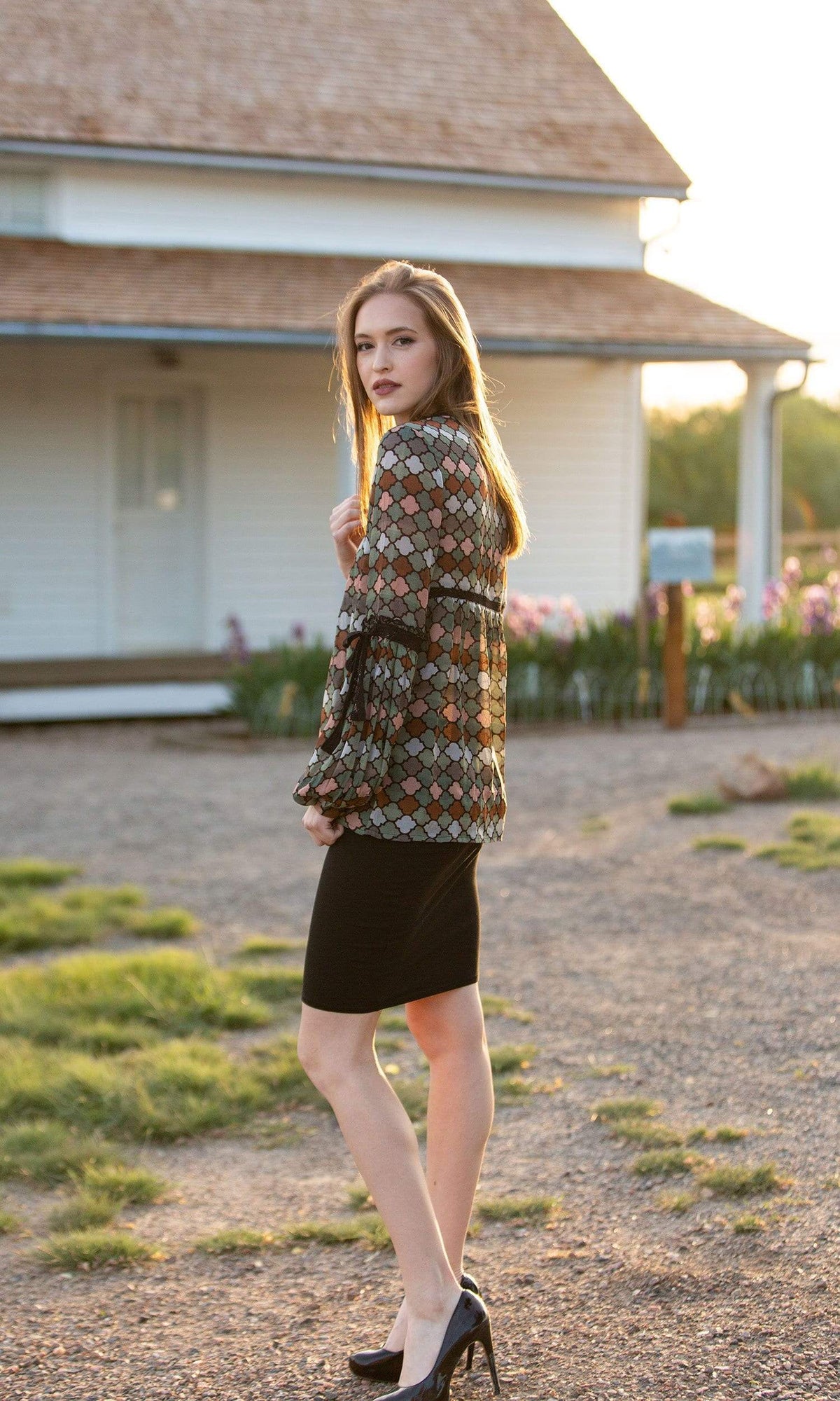 LAmade Trina Cotton Blend Pencil Skirt