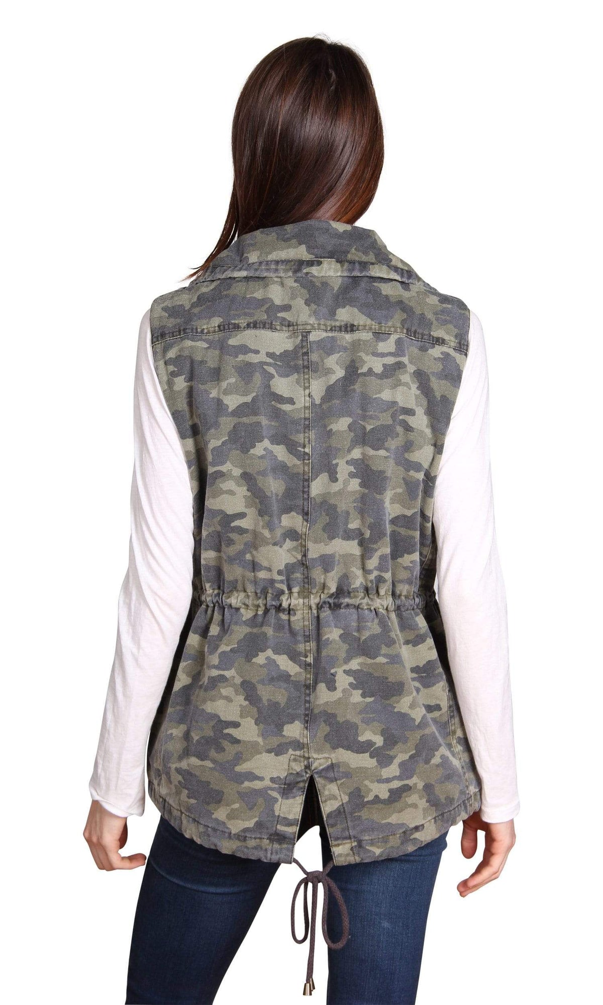 Velvet by Graham &amp; Spencer Blair Army Tie Waist Vest