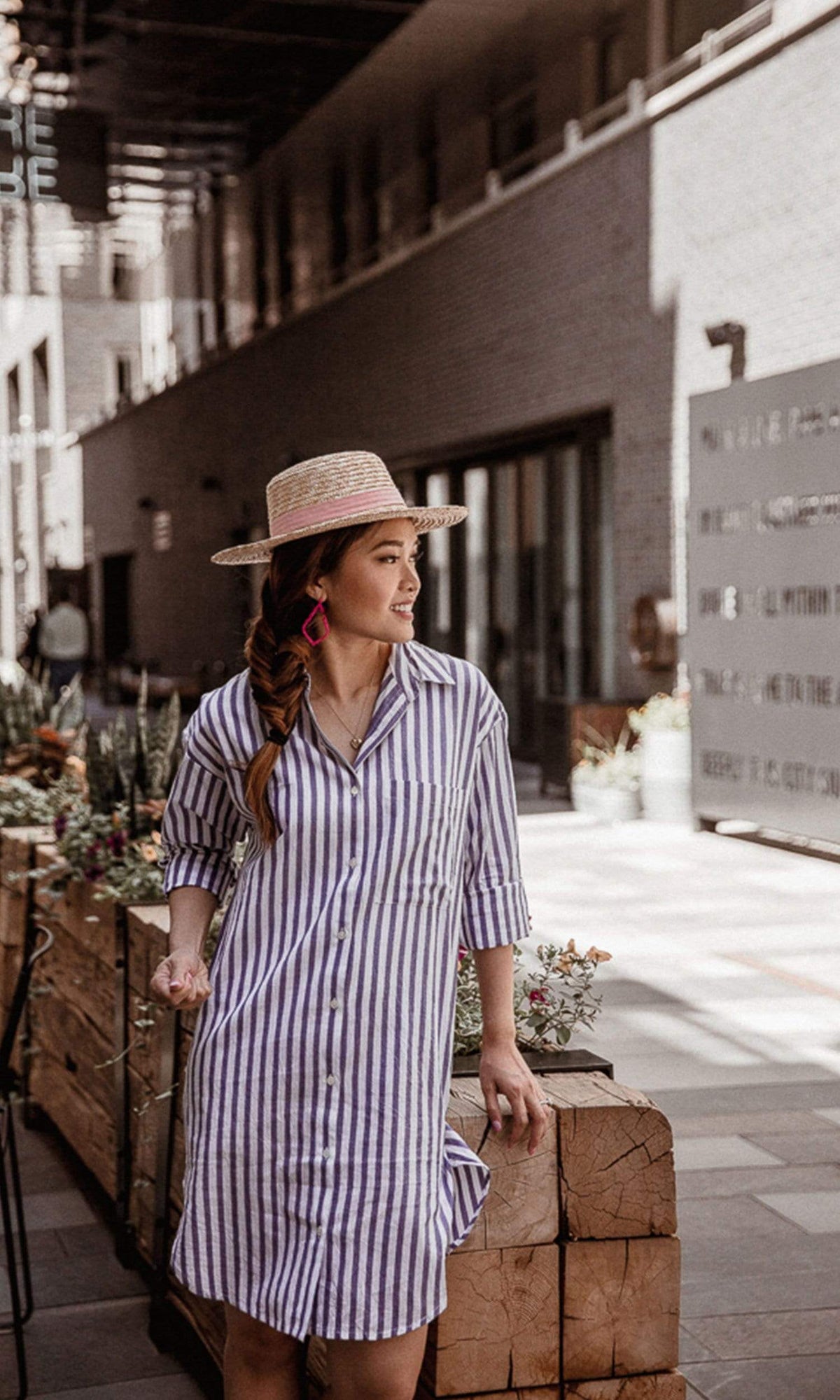 Velvet by Graham &amp; Spencer Ivy Woven Cotton Stripe Dress