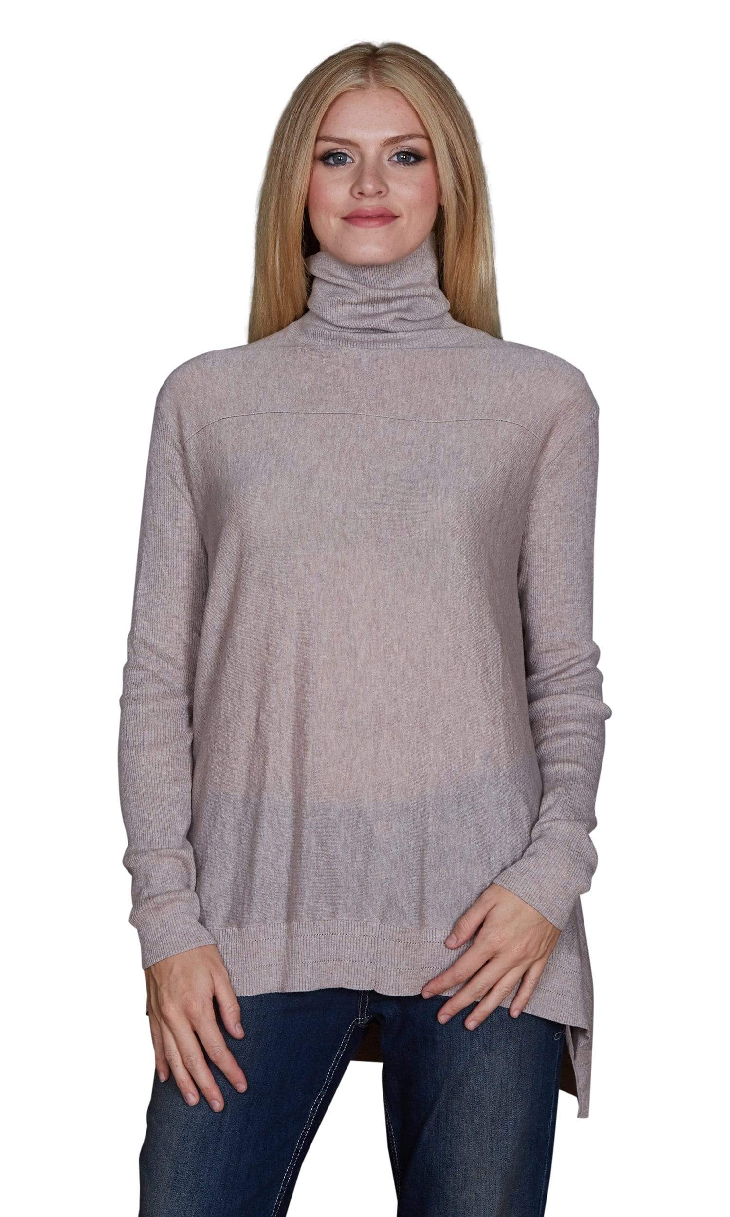 Velvet by Graham & Spencer Fae Lux Cotton Turtleneck Sweater