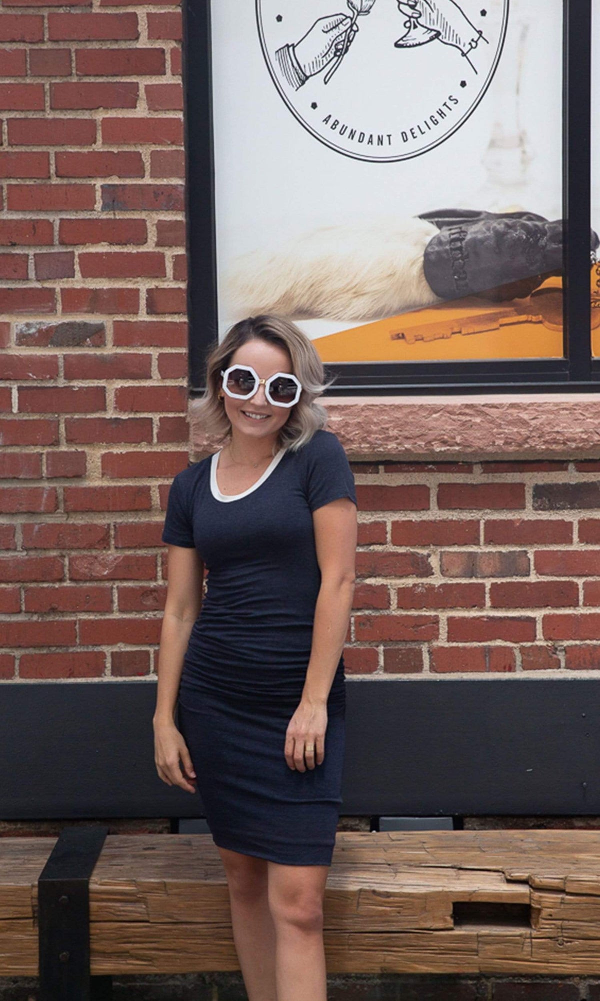 Velvet by Graham &amp; Spencer Saxa Lux Gauze Crew Neck Dress