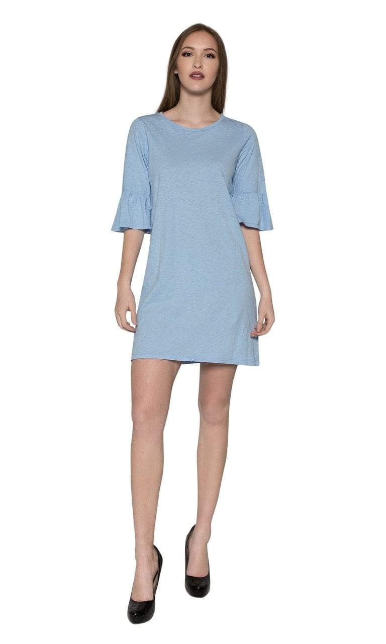 Velvet by Graham &amp; Spencer Annabelle Cotton Slub Ruffle Sleeve Dress
