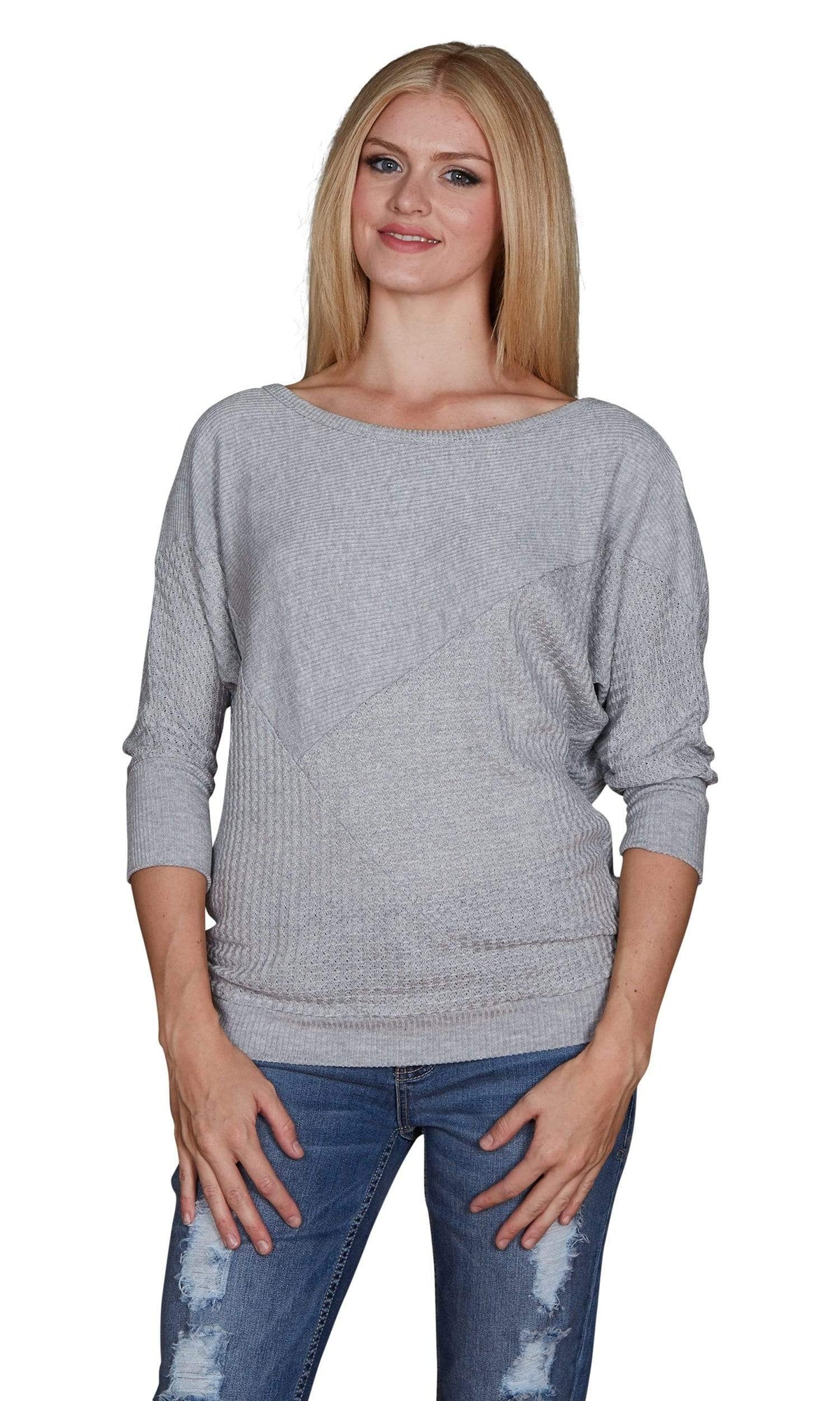 Velvet by Graham &amp; Spencer Amya Waffle Knit Dolman Sleeve Top