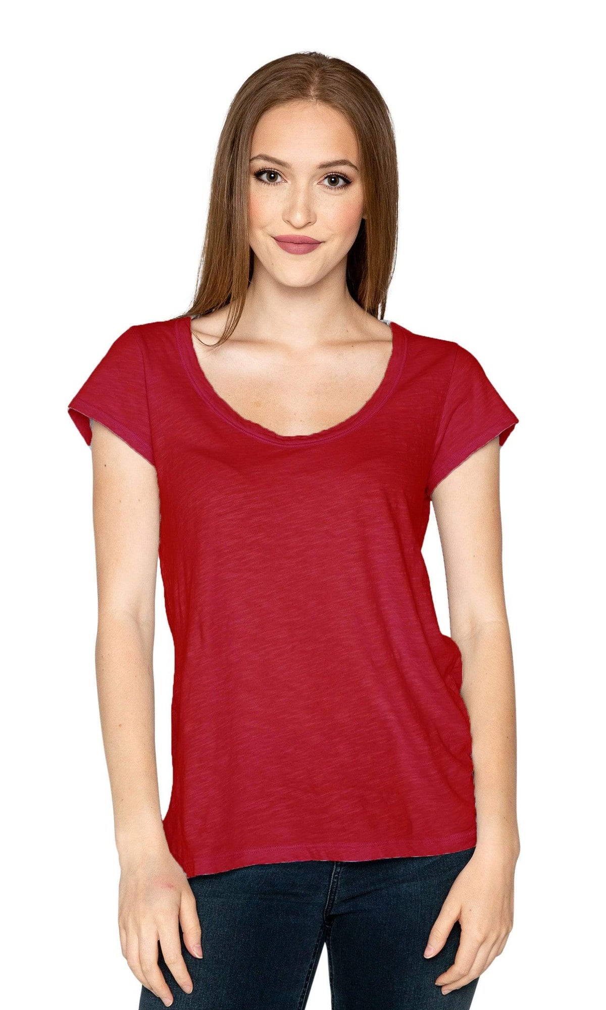 Velvet by Graham &amp; Spencer Kira Original Slub Scoop Neck Tee