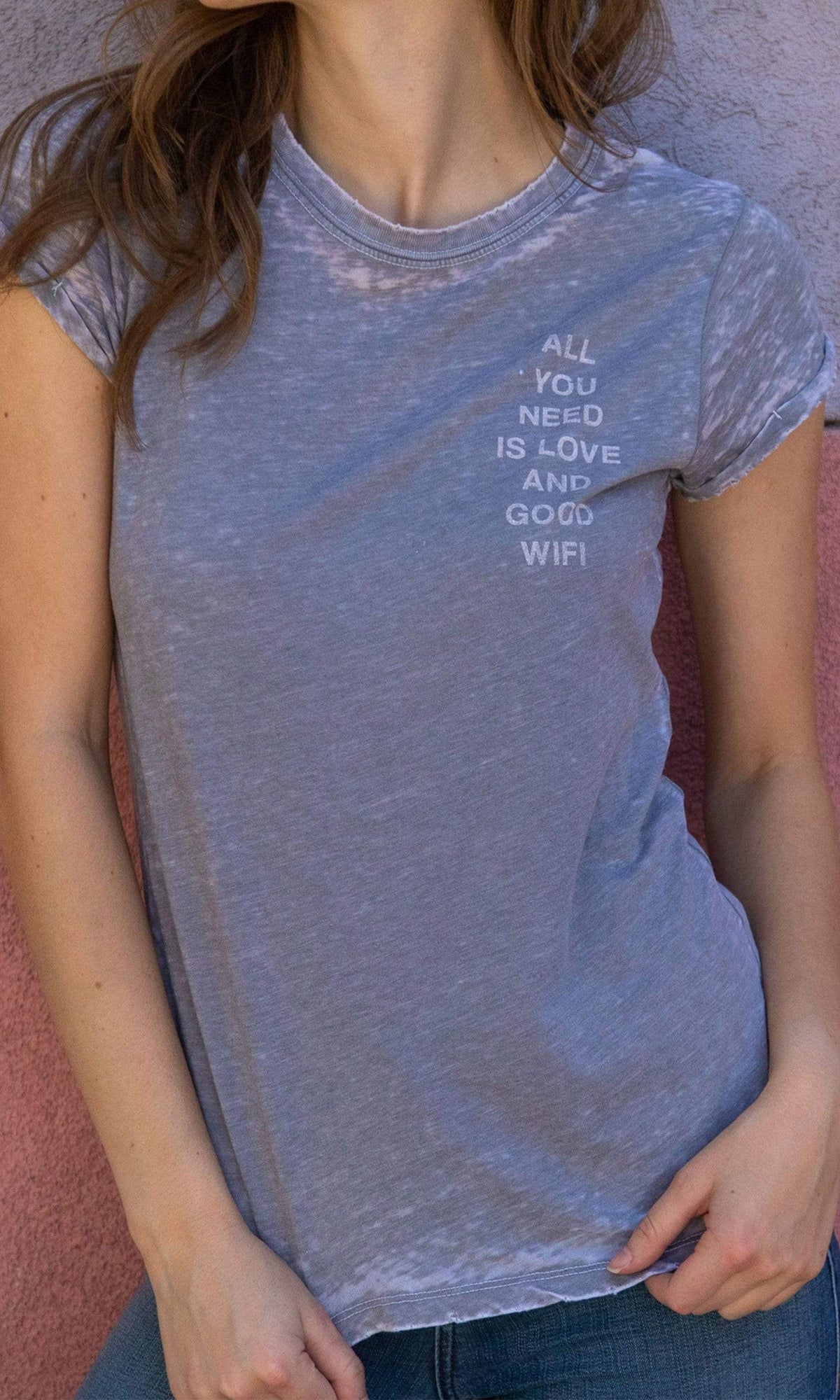 Recycled Karma All I Need is Love &amp; Wifi Tee