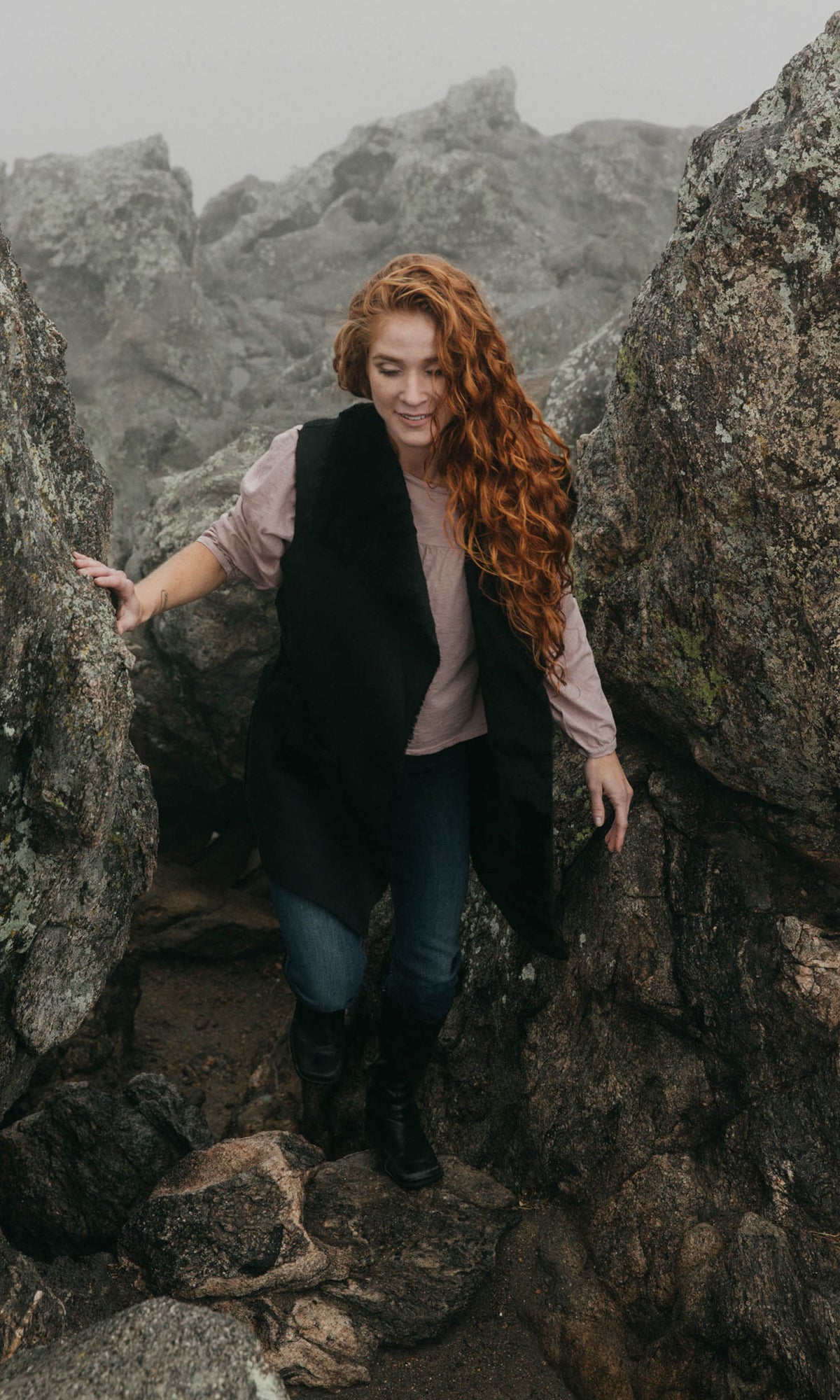 Love Token Andrea Faux Shearling Long Vest