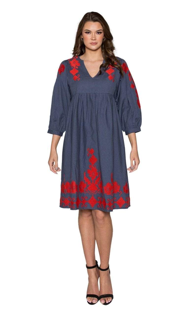 Velvet by Graham &amp; Spencer Jora Embroidered Peasant Dress