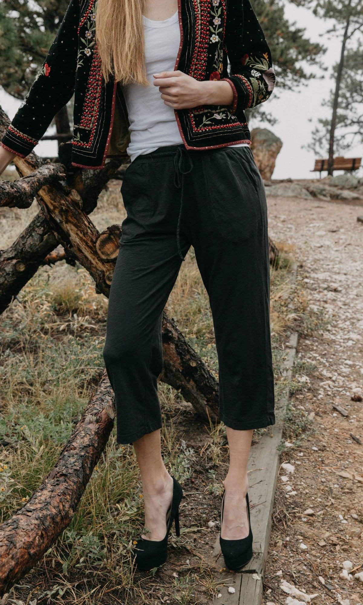 Velvet by Graham &amp; Spencer Phoebe Cotton Slub Cropped Pants