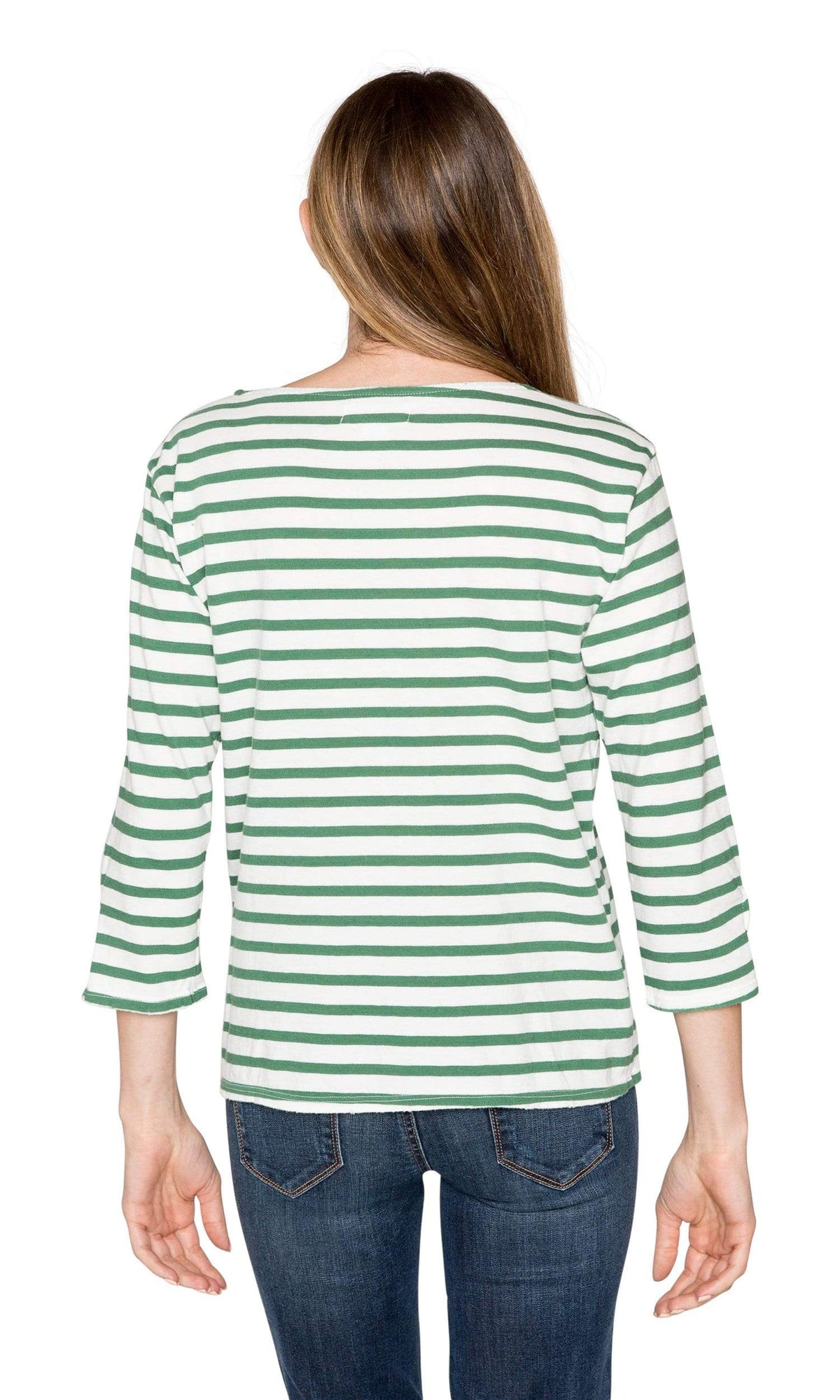 Velvet by Graham &amp; Spencer Camber Stripe Knit Distressed Boat Neck Top