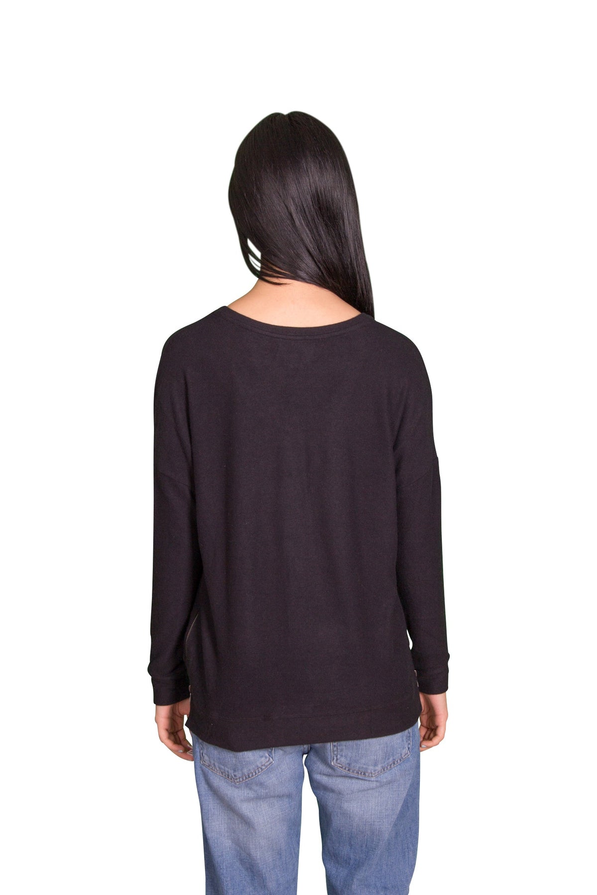 Velvet by Graham &amp; Spencer Stace Cozy Jersey Side Zip Top