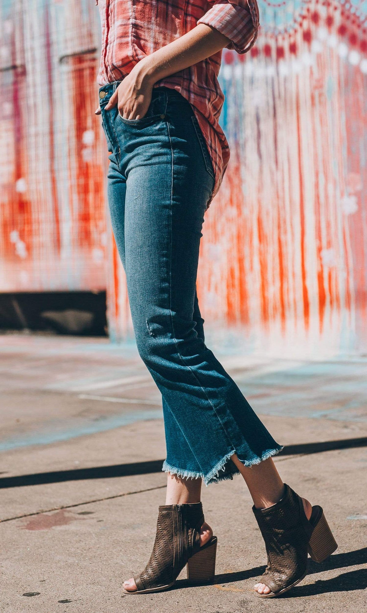 Level 99 Adrian High Rise Kick Flare - Merriam