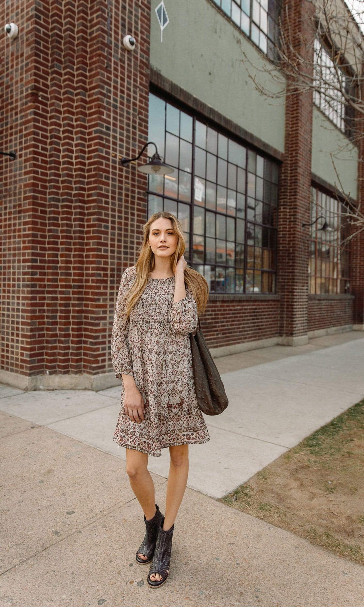 Velvet by Graham &amp; Spencer Ariana Printed Smocked Dress