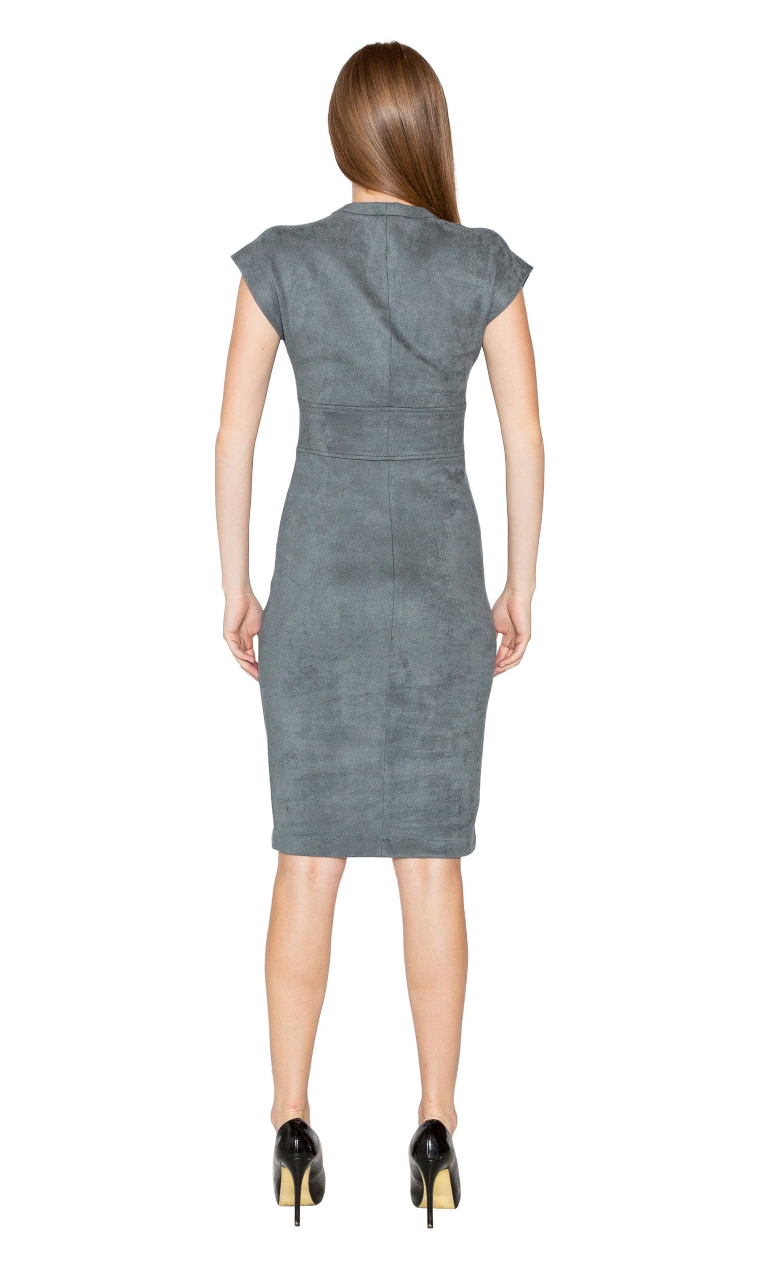 Level 99 Ivan Faux Suede Fitted Dress - Vintage Fringe Level 99 Ivan Faux Suede Fitted Dress - Vintage Fringe