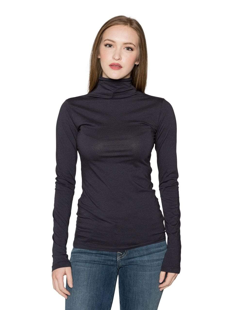 Velvet by Graham and Spencer Talisia05 Gauzy Whisper Turtleneck Top