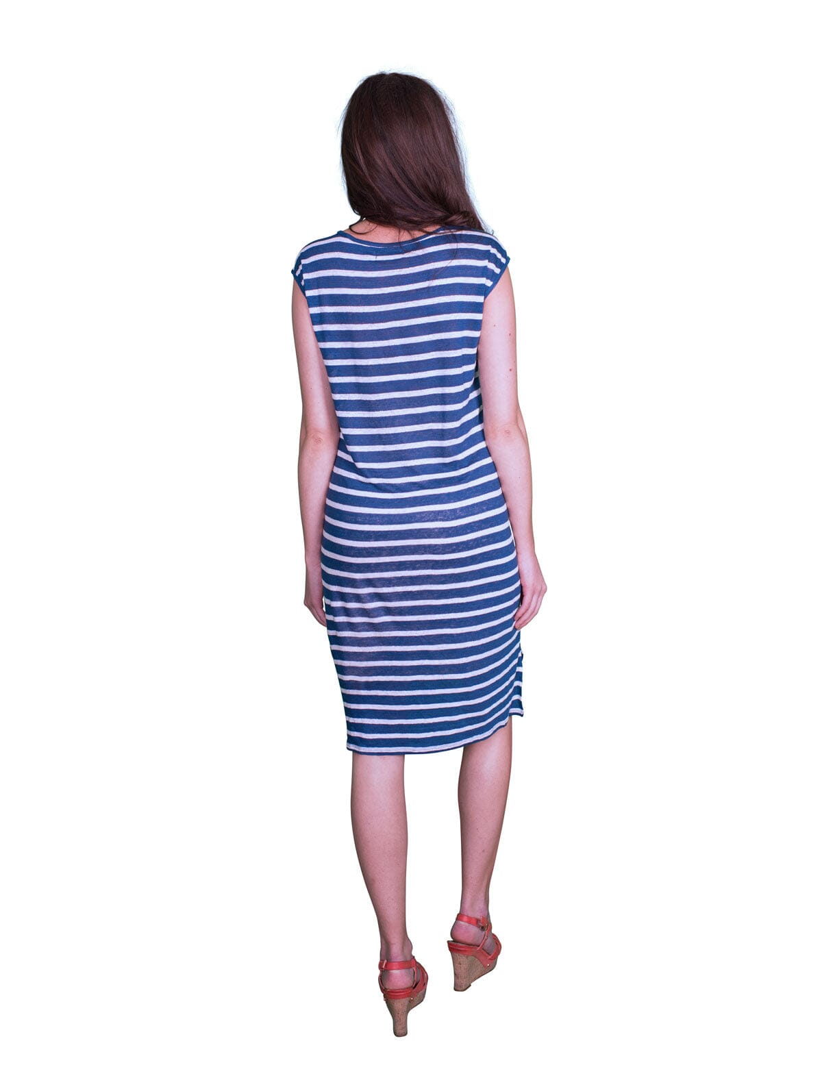 Velvet by Graham &amp; Spencer Leila Linen Stripe Tank Dress