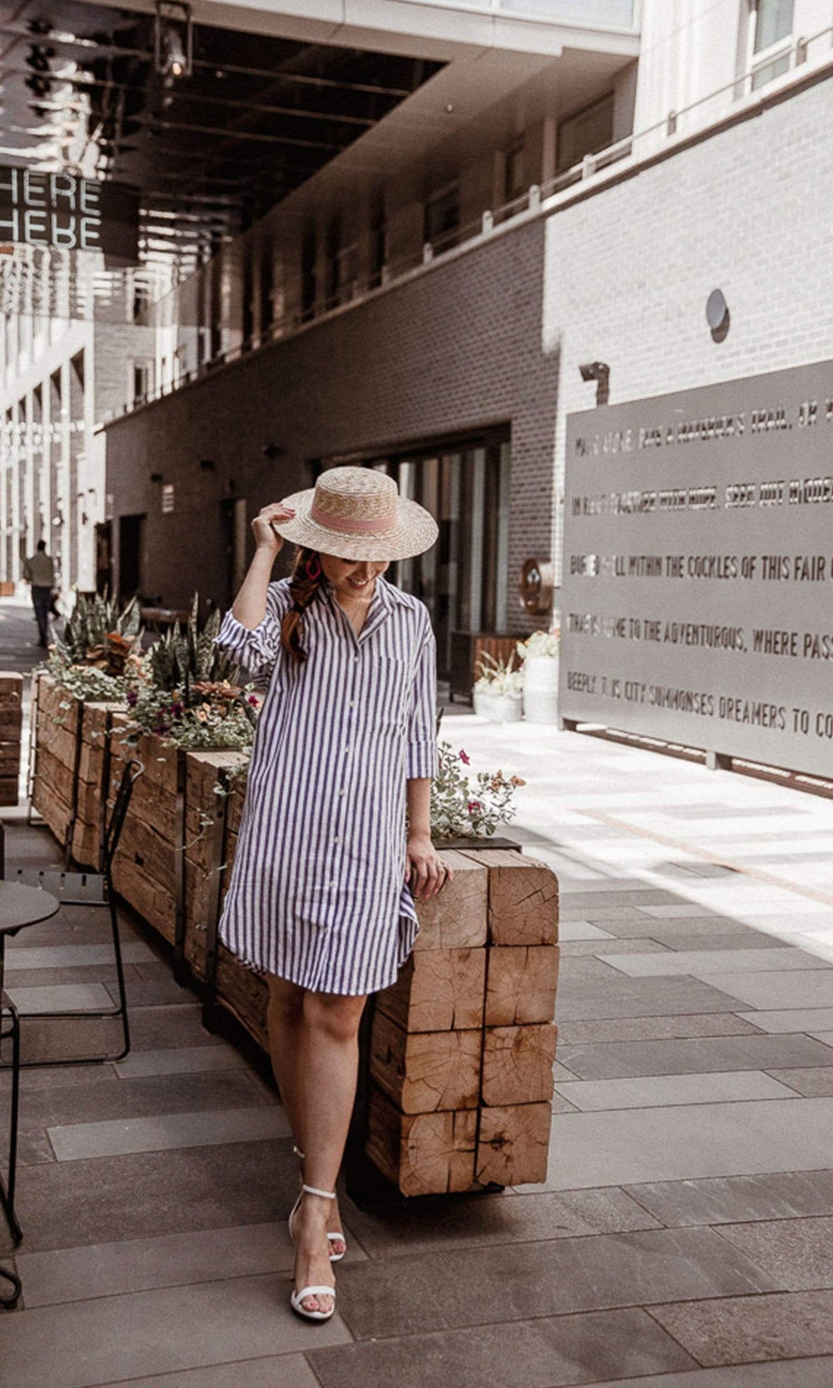 Velvet by Graham &amp; Spencer Ivy Woven Cotton Stripe Dress