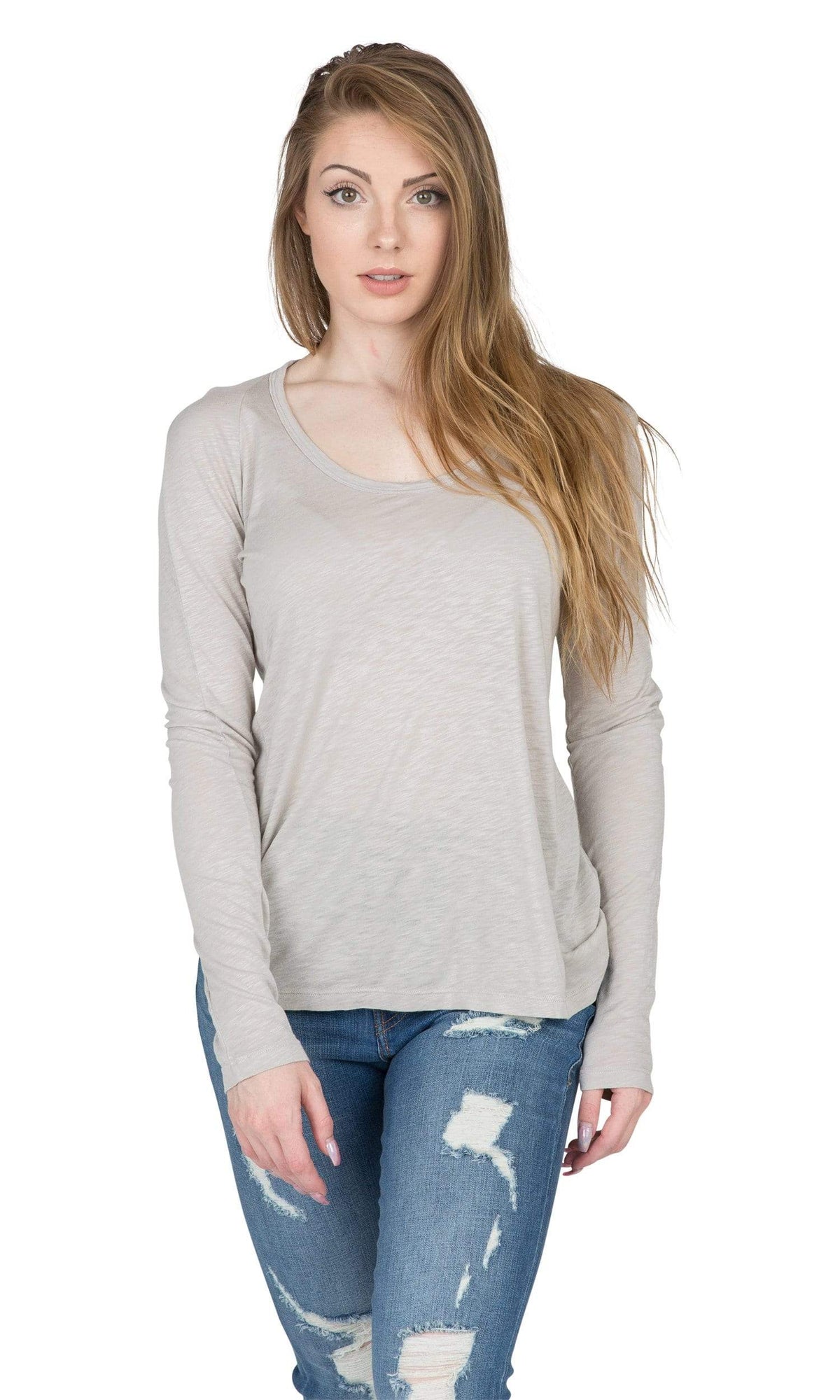 Velvet by Graham &amp; Spencer Oriana Lux Slub Raglan Long Sleeve Top