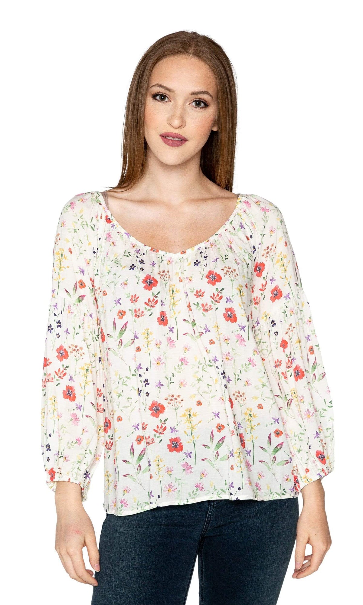 Velvet by Graham &amp; Spencer Molina Spring Floral Peasant Blouse