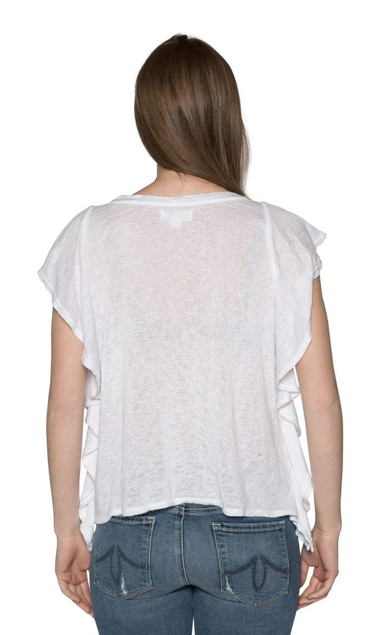 Velvet by Graham &amp; Spencer Alianna Textured Knit Ruffle Top