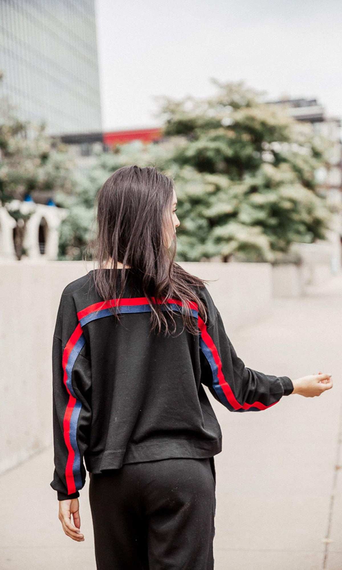 Velvet by Graham &amp; Spencer Danica Striped Crewneck Sweatshirt