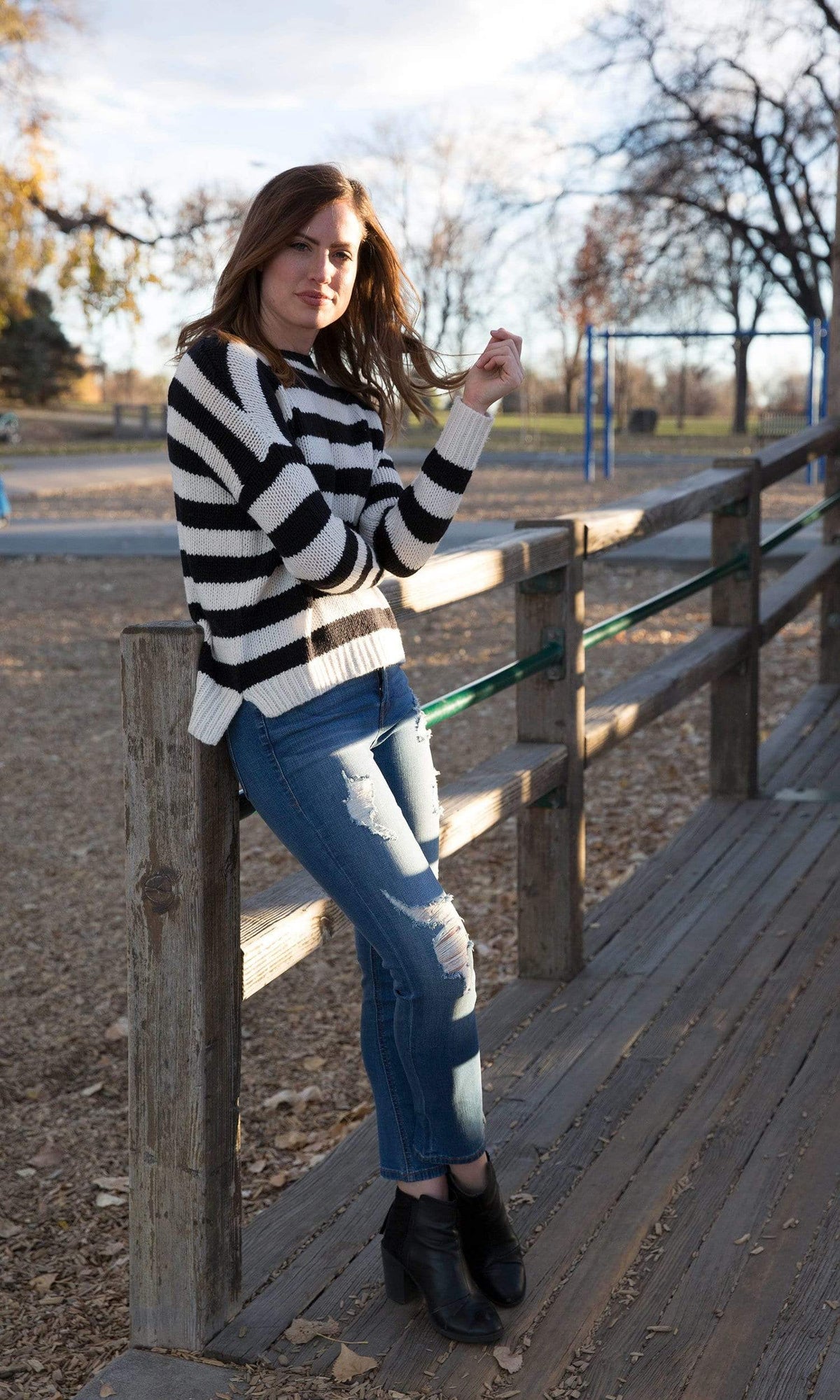 Velvet by Graham &amp; Spencer Maddilyn Stripe Crewneck Sweater