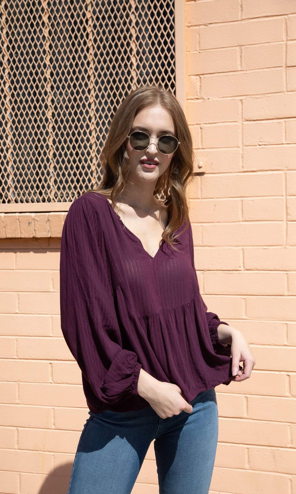 Velvet by Graham &amp; Spencer Misty Crinkle Gauze Peasant Blouse