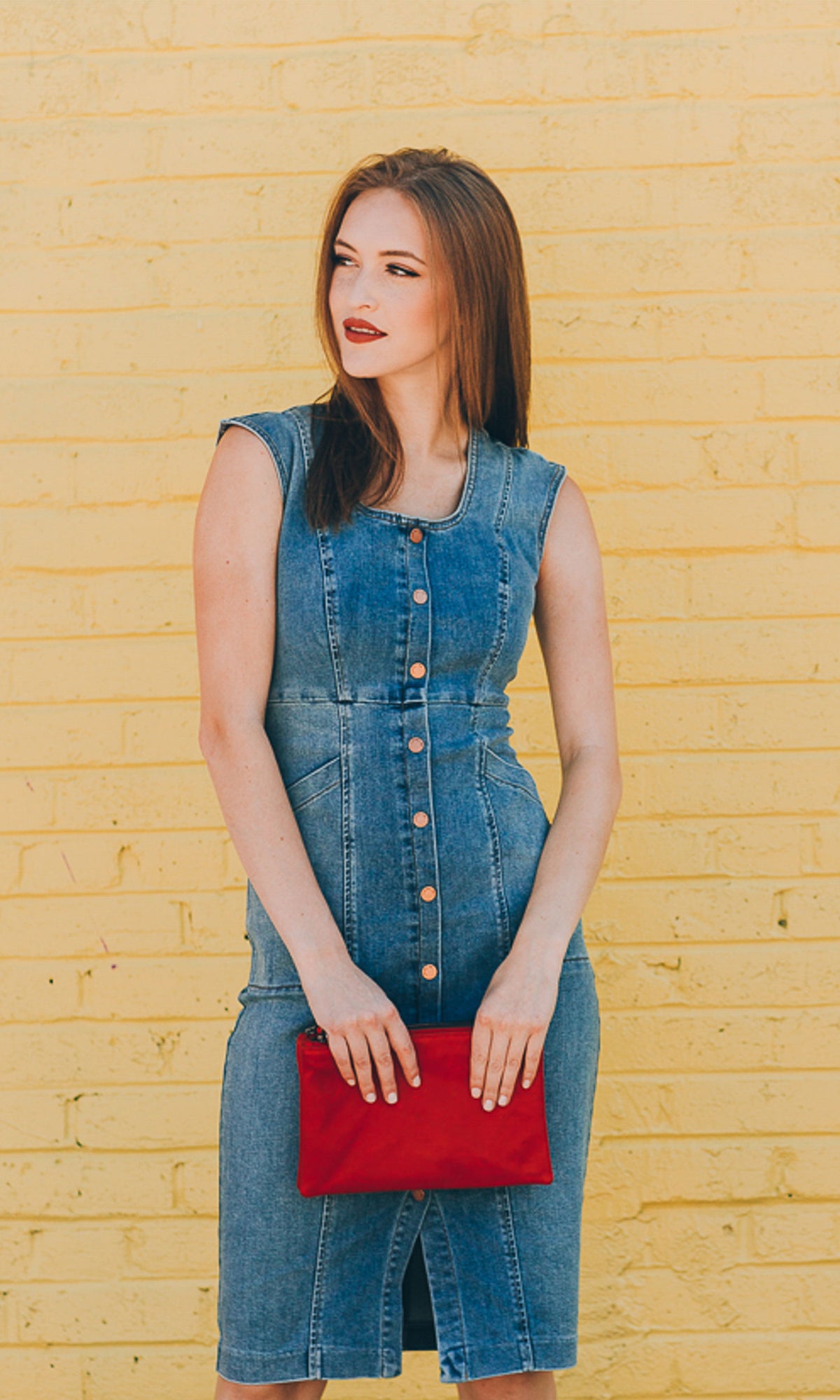 Level 99 Julien Denim Snap Dress