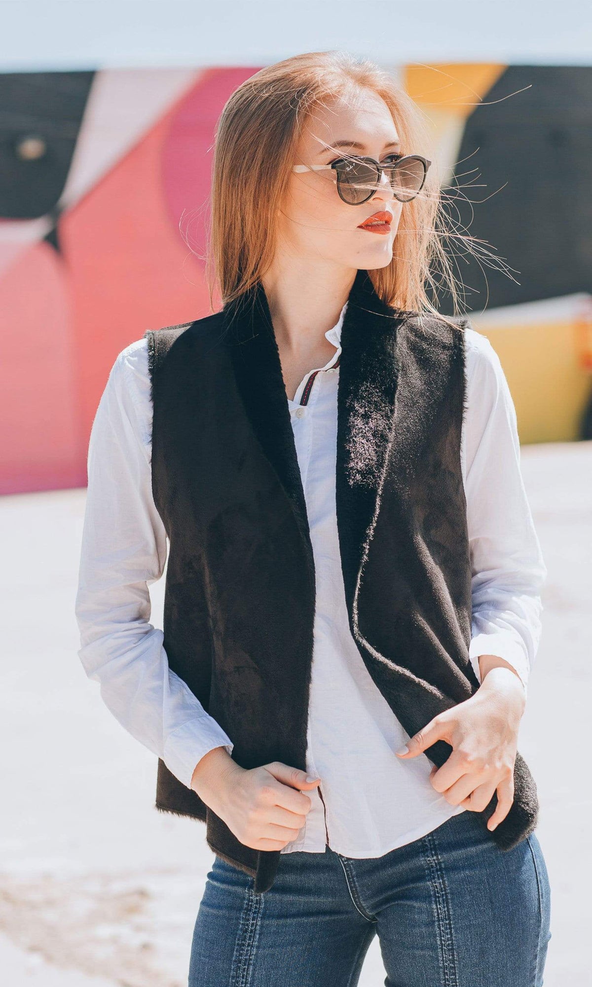 Velvet by Graham &amp; Spencer Yvette Lux Faux Fur Vest