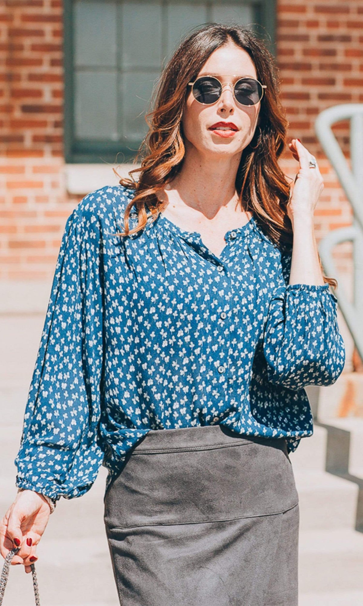 Velvet by Graham &amp; Spencer Kissan Sheer Printed Gauze Button Up Top