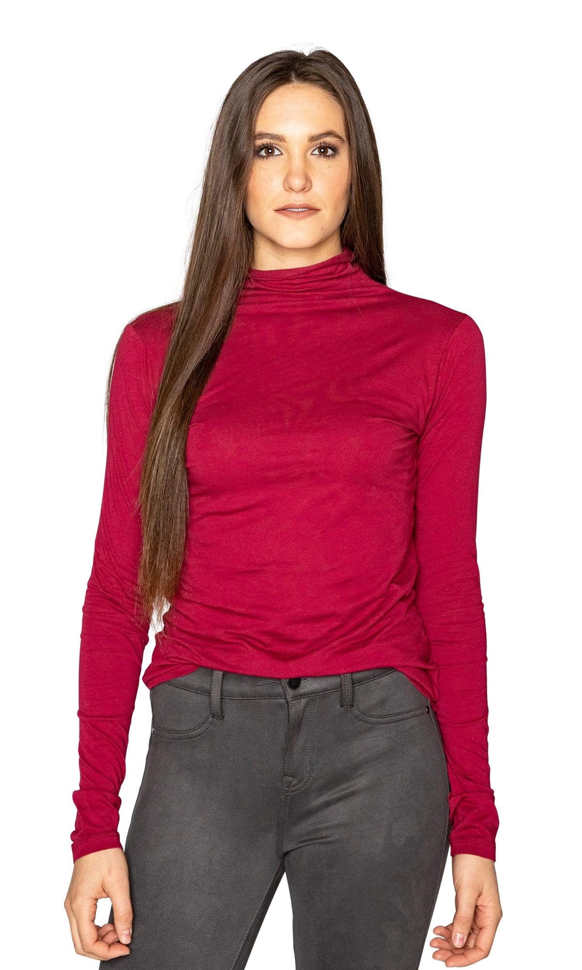 Velvet by Graham &amp; Spencer Talisia05 Gauzy Whisper Turtleneck Top.