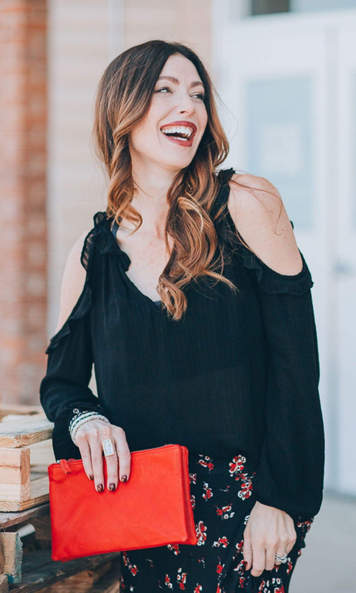 Velvet by Graham &amp; Spencer Grechen Ruffle Cut Out Blouse