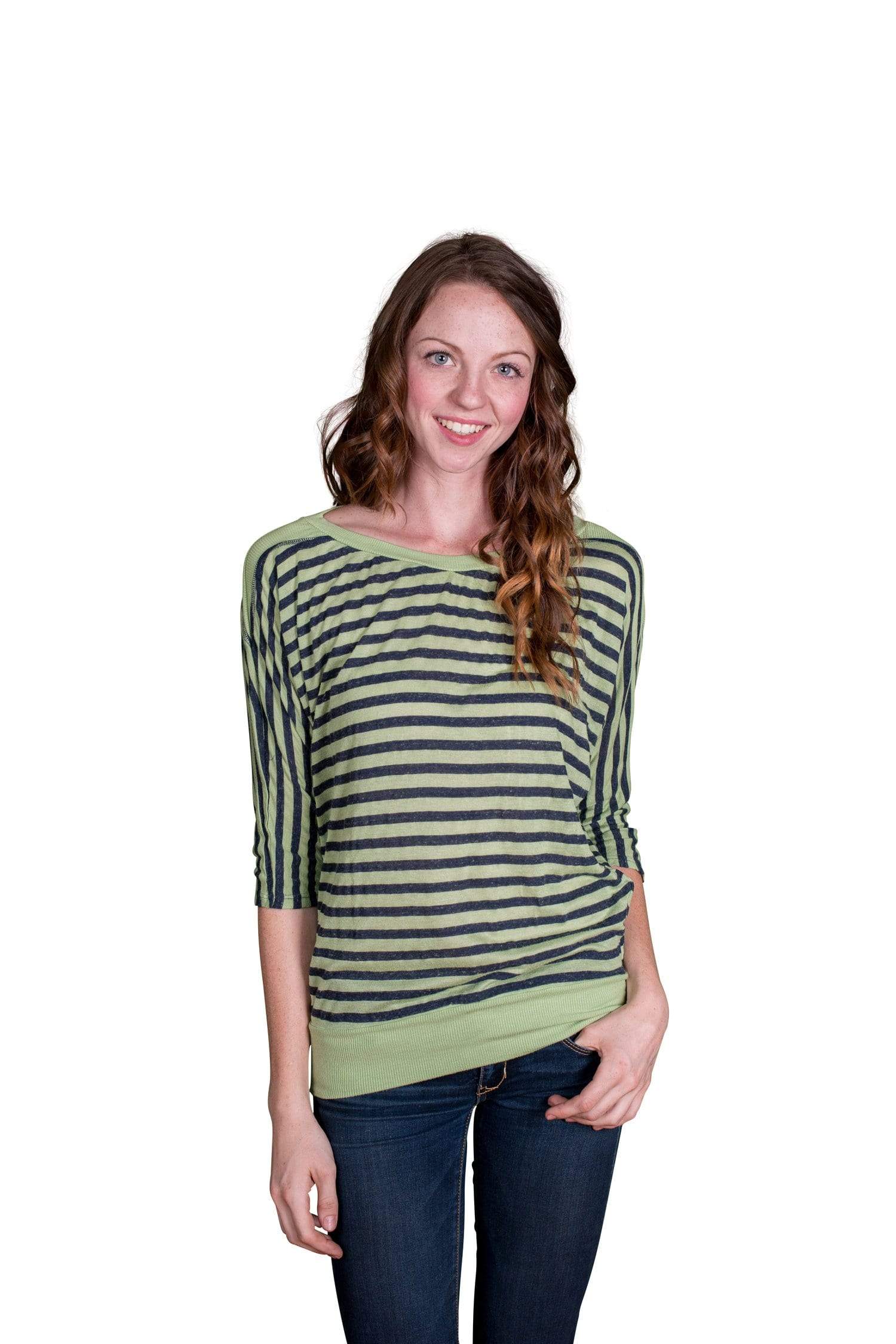 Velvet by Graham & Spencer Maram Striped Dolman Sleeve Top